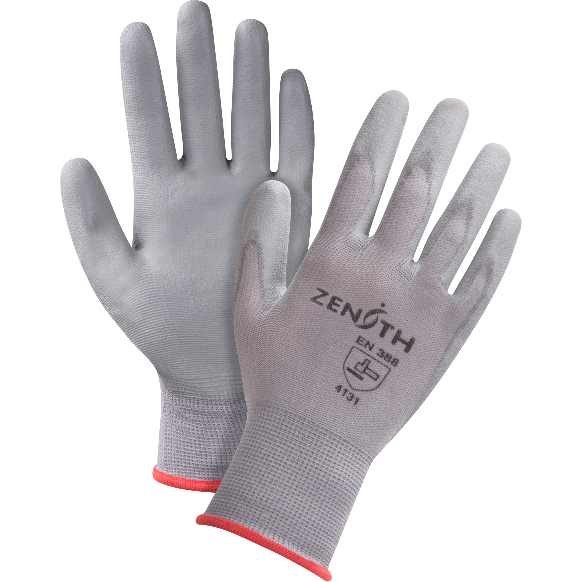 Gants en nylon enduits de polyuréthane sans DMF, 9/Grand, Rêvetement Polyuréthane, Calibre 15, Enveloppe en Nylon