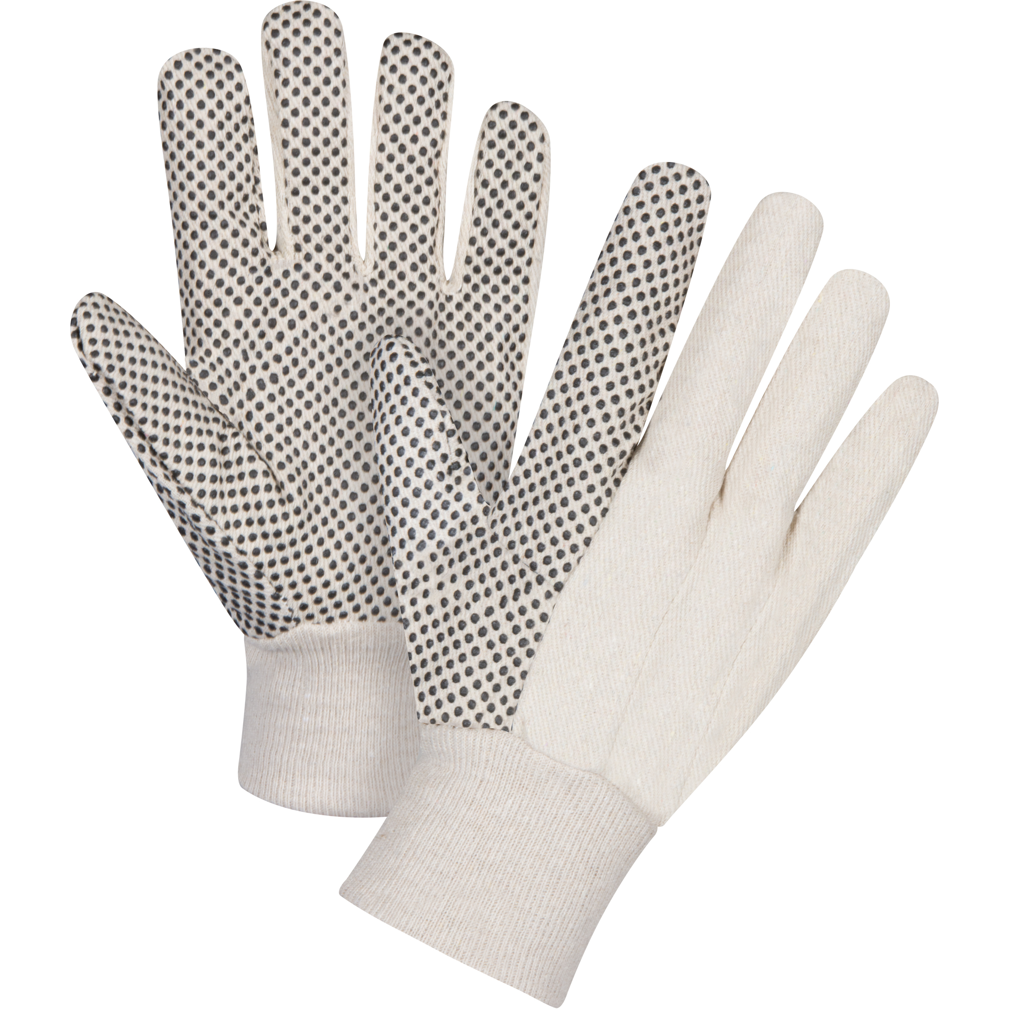 Gants en toile de coton à pois sur la paume, 8 oz, Petit