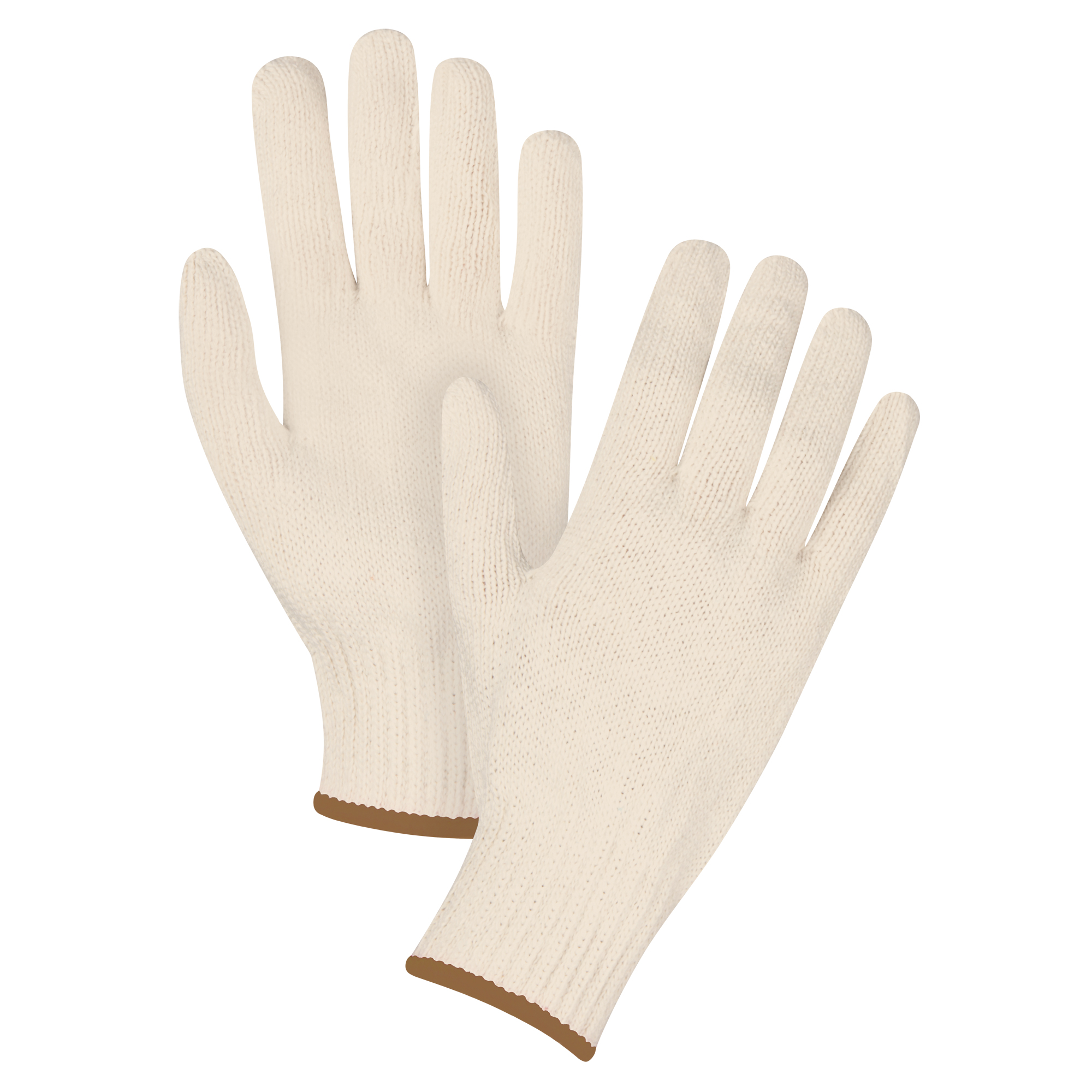 Gants en tricot d'usage standard, Poly/coton, Calibre 7, Grand