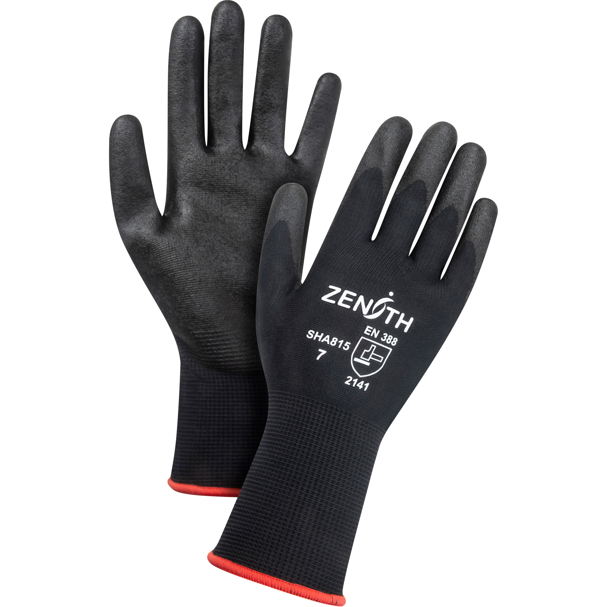 Gants enduits, 8, Rêvetement PVC, Calibre 13, Enveloppe en Nylon