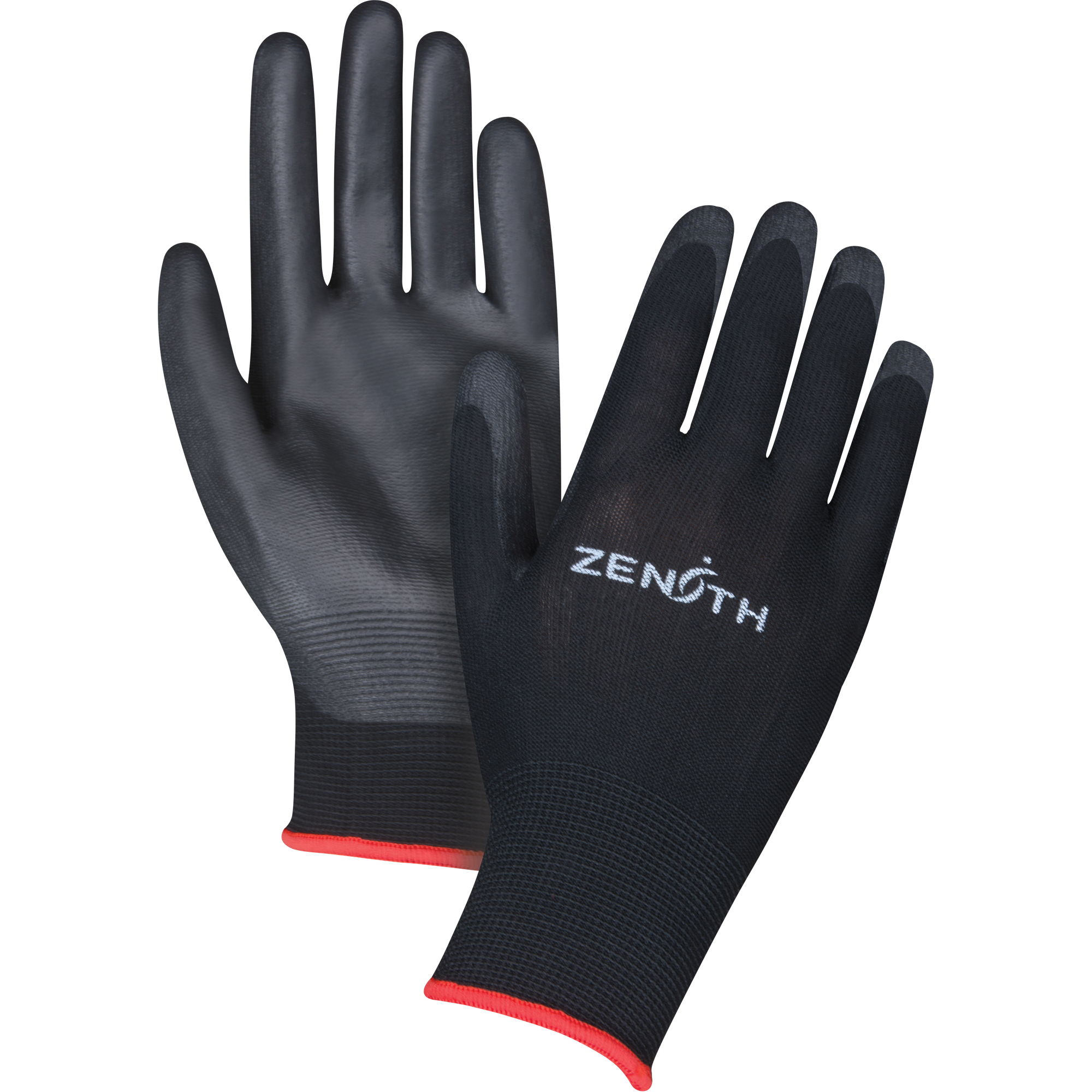 Gants enduits à dextérité ultime, 9/Grand, Rêvetement Polyuréthane, Calibre 13, Enveloppe en Polyester