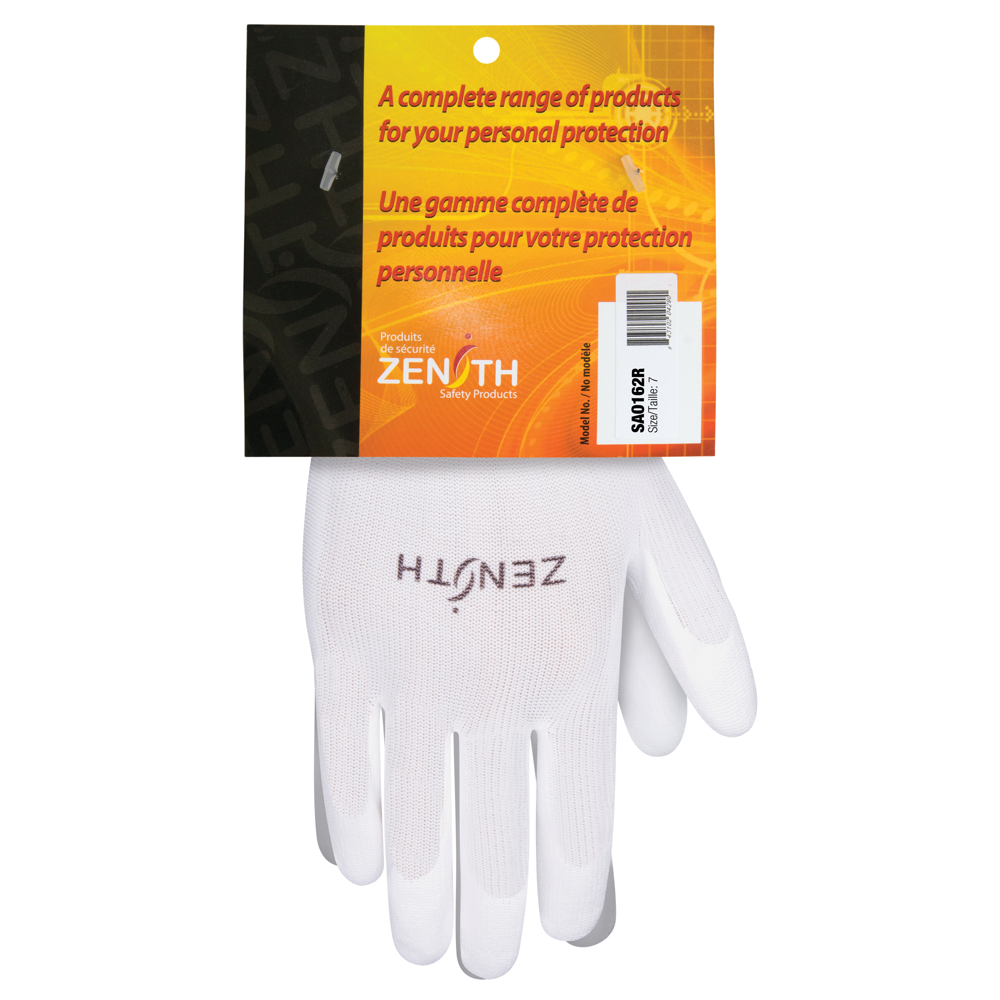 Gants enduits à dextérité ultime, 7, Rêvetement Polyuréthane, Calibre 13, Enveloppe en Polyester