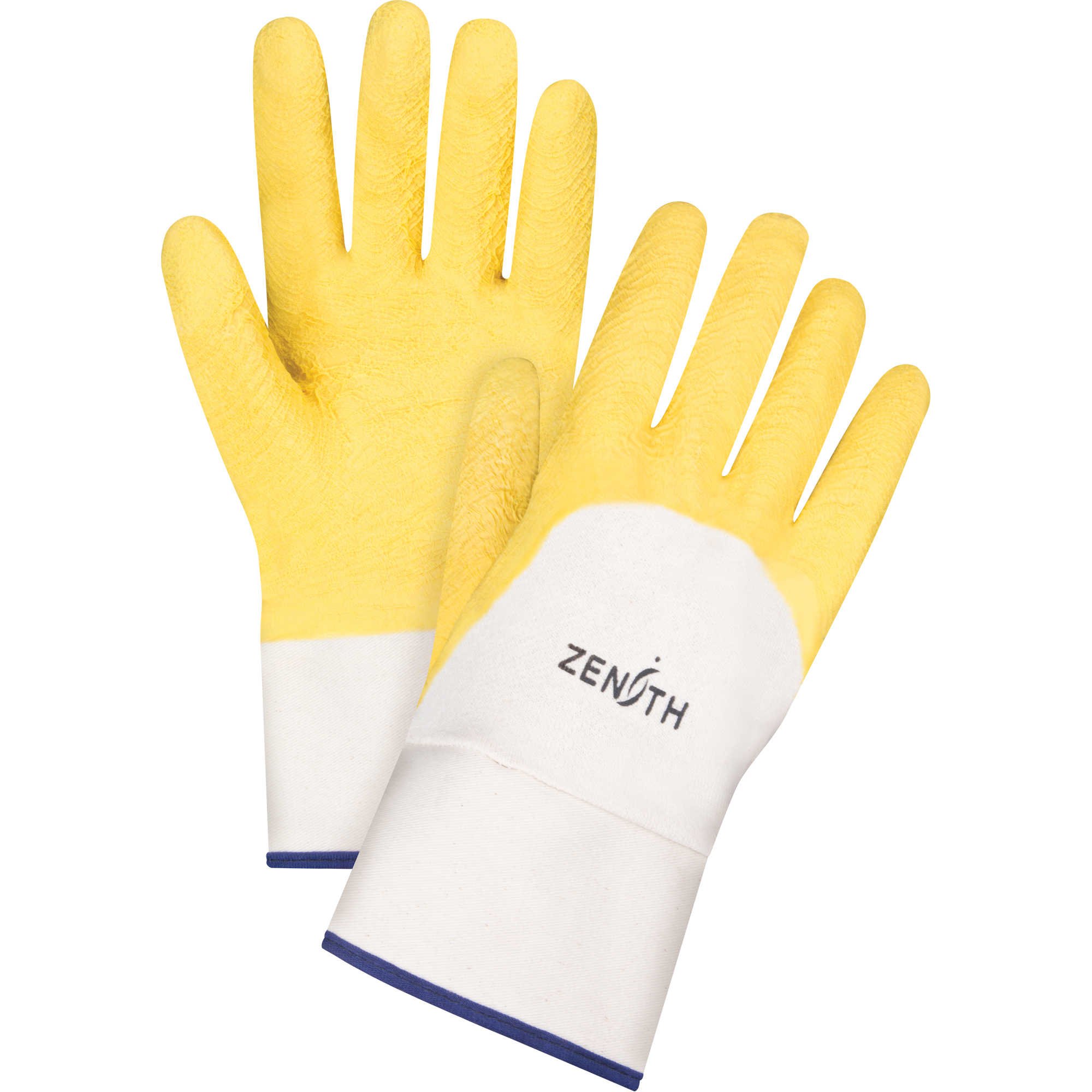 Gants enduits au fini rugueux, 10/T-Grand, Rêvetement Latex de caoutchouc, Enveloppe en Coton