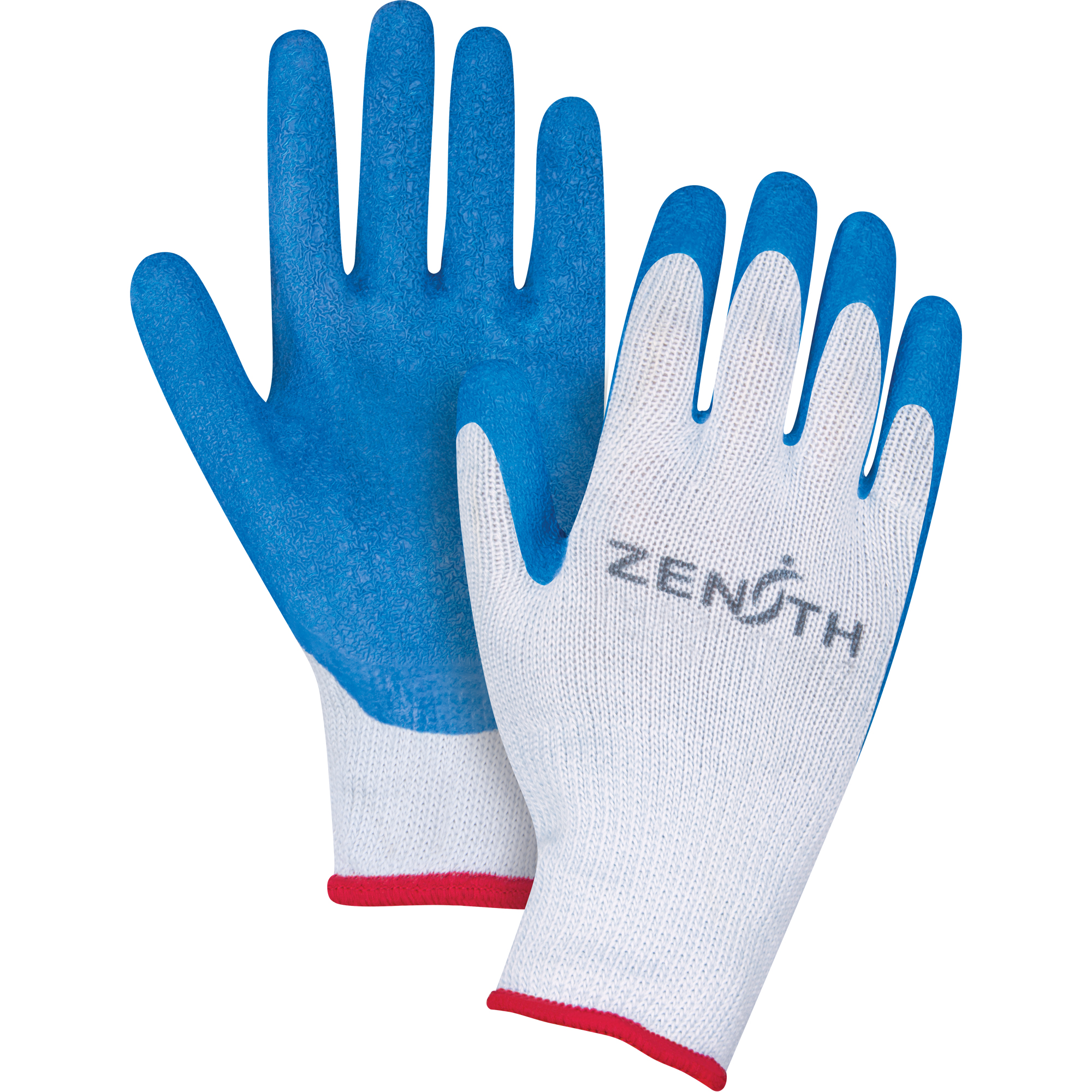 Gants enduits tricoté sans couture en caoutchouc naturel, 9/Grand, Rêvetement Latex de caoutchouc, Calibre 10, Enveloppe en Polyester/Coton