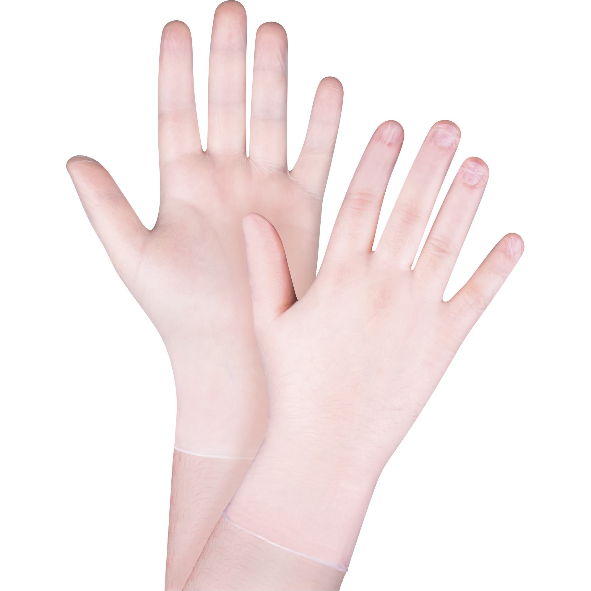 Gants jetables, Moyen, Vinyle, 4,5 mils, Sans poudre, Transparent, Classe 2