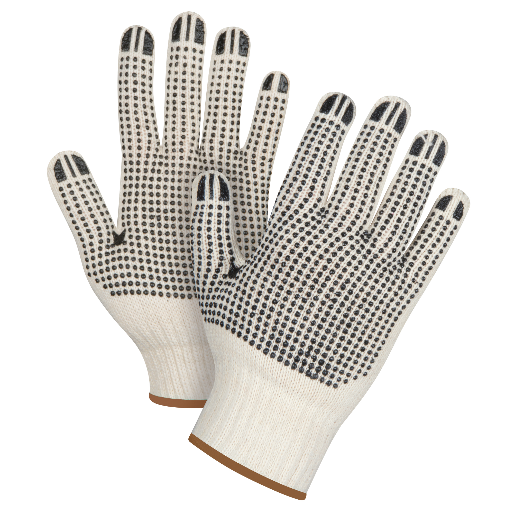 Gants tricotés de poids lourd à deux côtés avec pois, Poly/coton, Deux côtés, Calibre 7, Grand