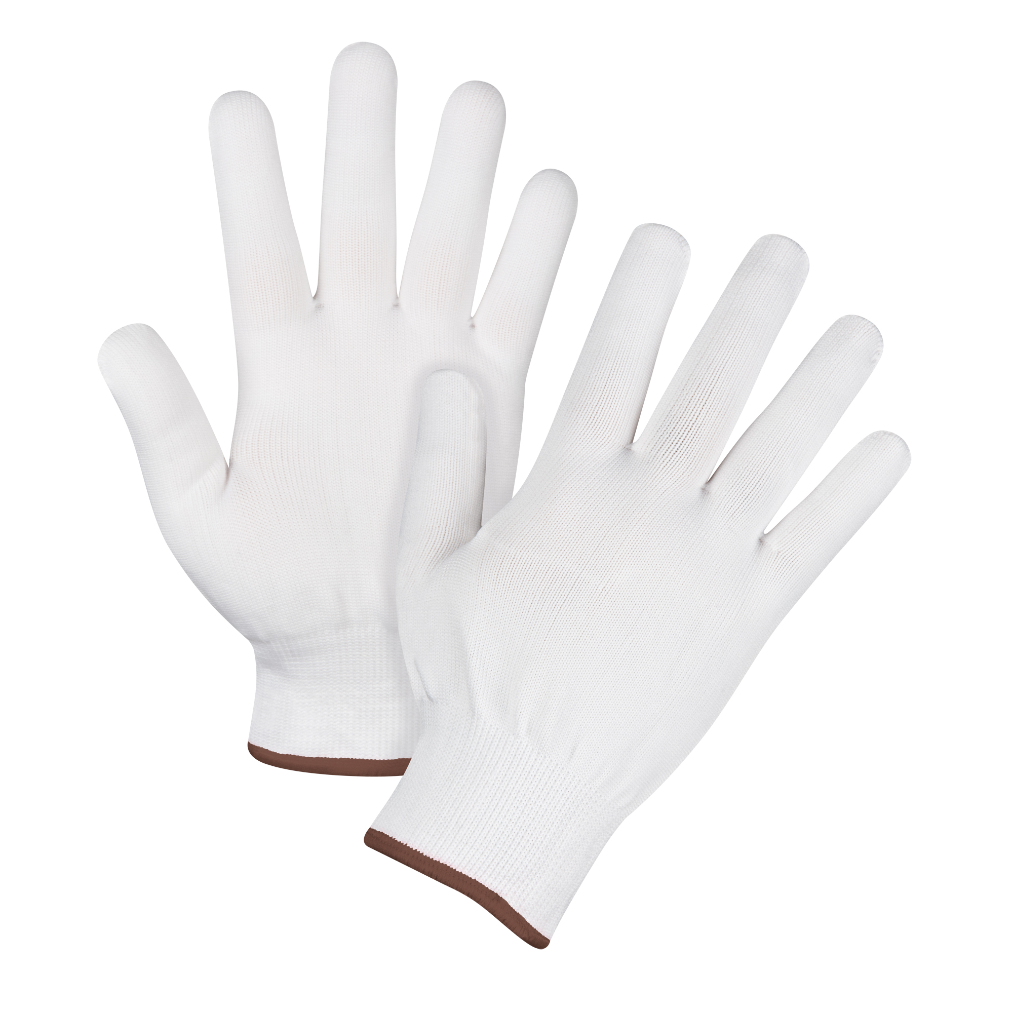 Gants tricotés sans couture, Polyester, Calibre 15, Hommes