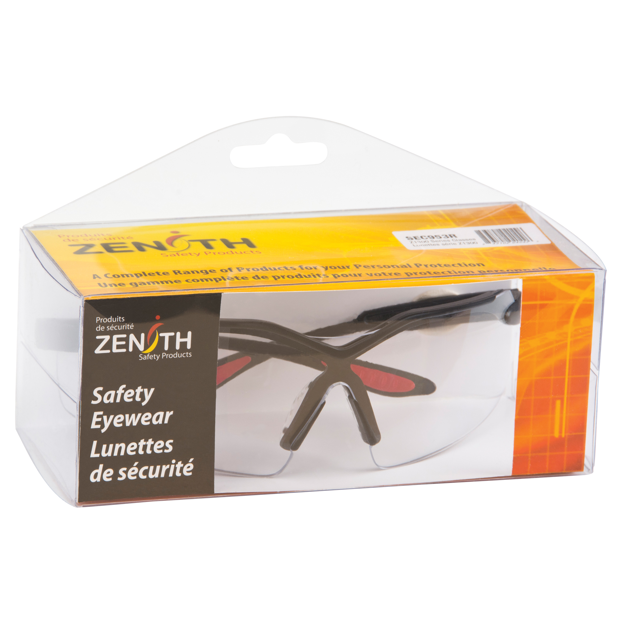 Lunettes de sécurité série Z1300, Lentille Transparent, Anti-égratignures, Répond ou surpasse la norme CSA Z94.3