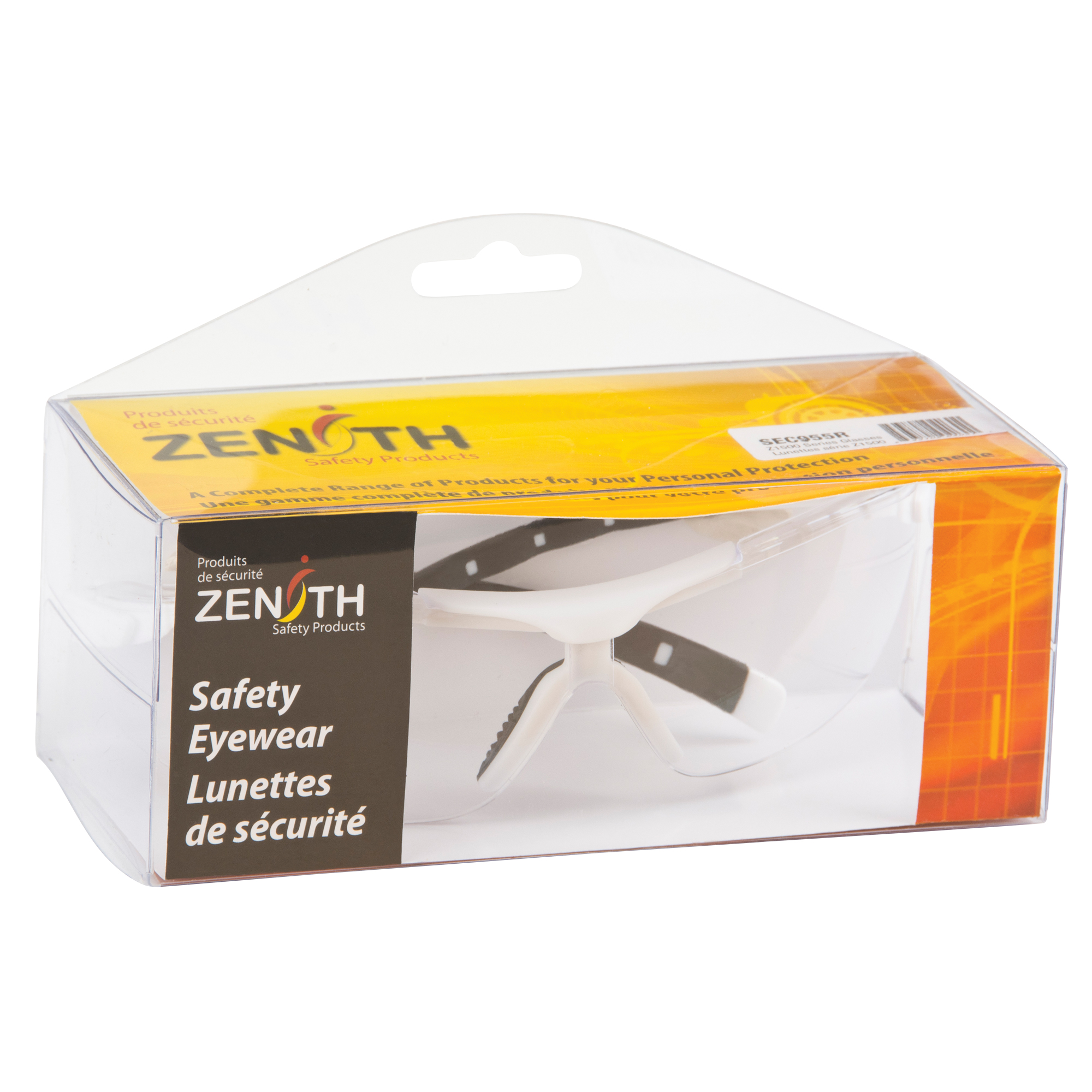 Lunettes de sécurité série Z1500, Lentille Transparent, Anti-égratignures, Répond ou surpasse la norme CSA Z94.3
