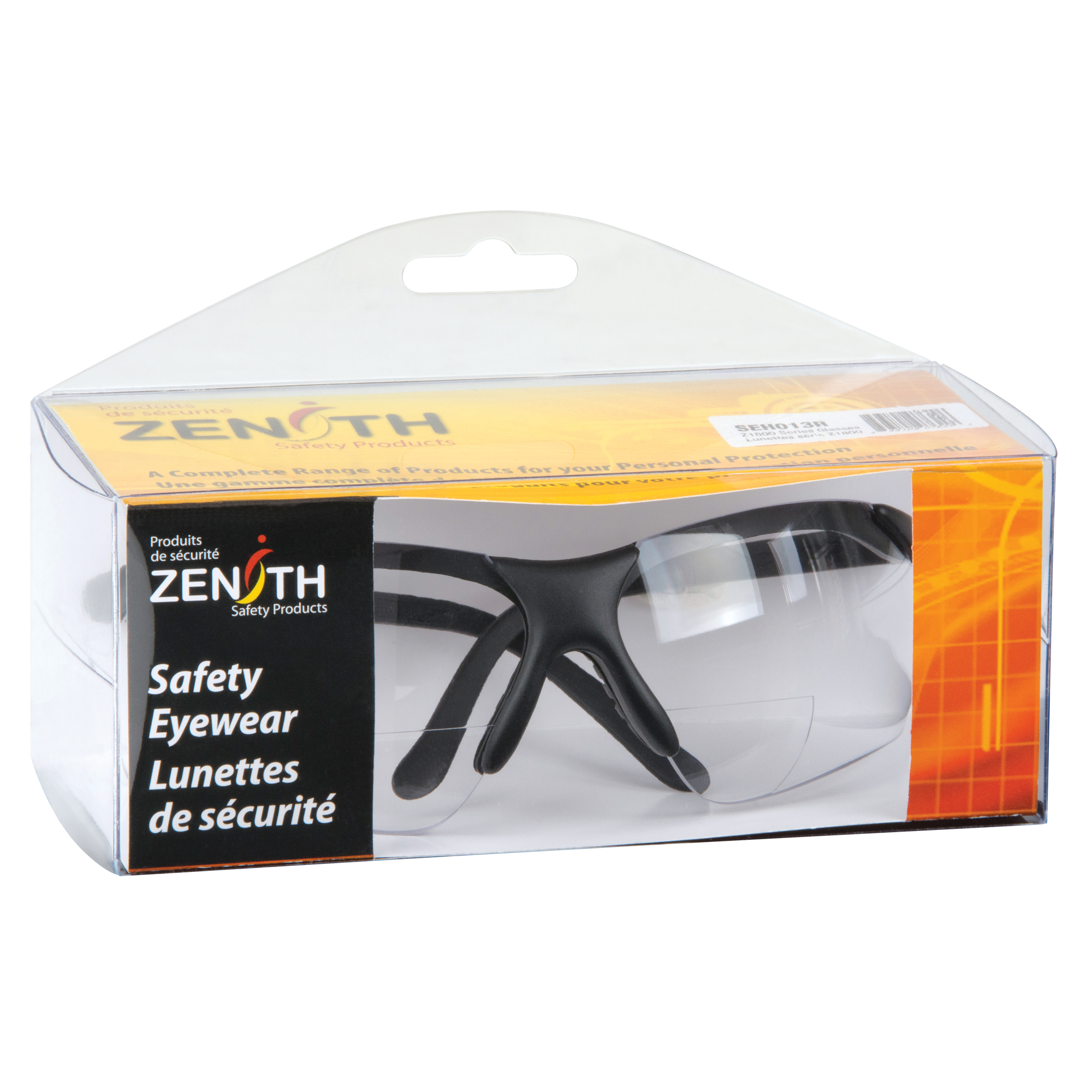 Lunettes de sécurité série Z1800 avec verres de lecture, Anti-égratignures, Transparent, Dioptrie 1,0
