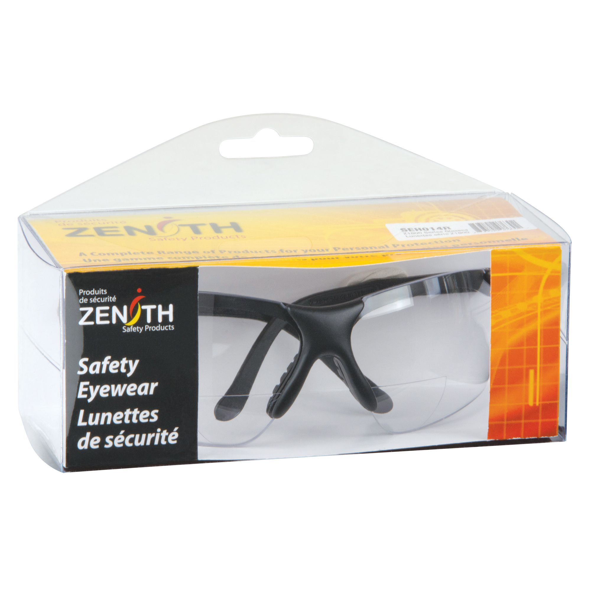 Lunettes de sécurité série Z1800 avec verres de lecture, Anti-égratignures, Transparent, Dioptrie 1,5