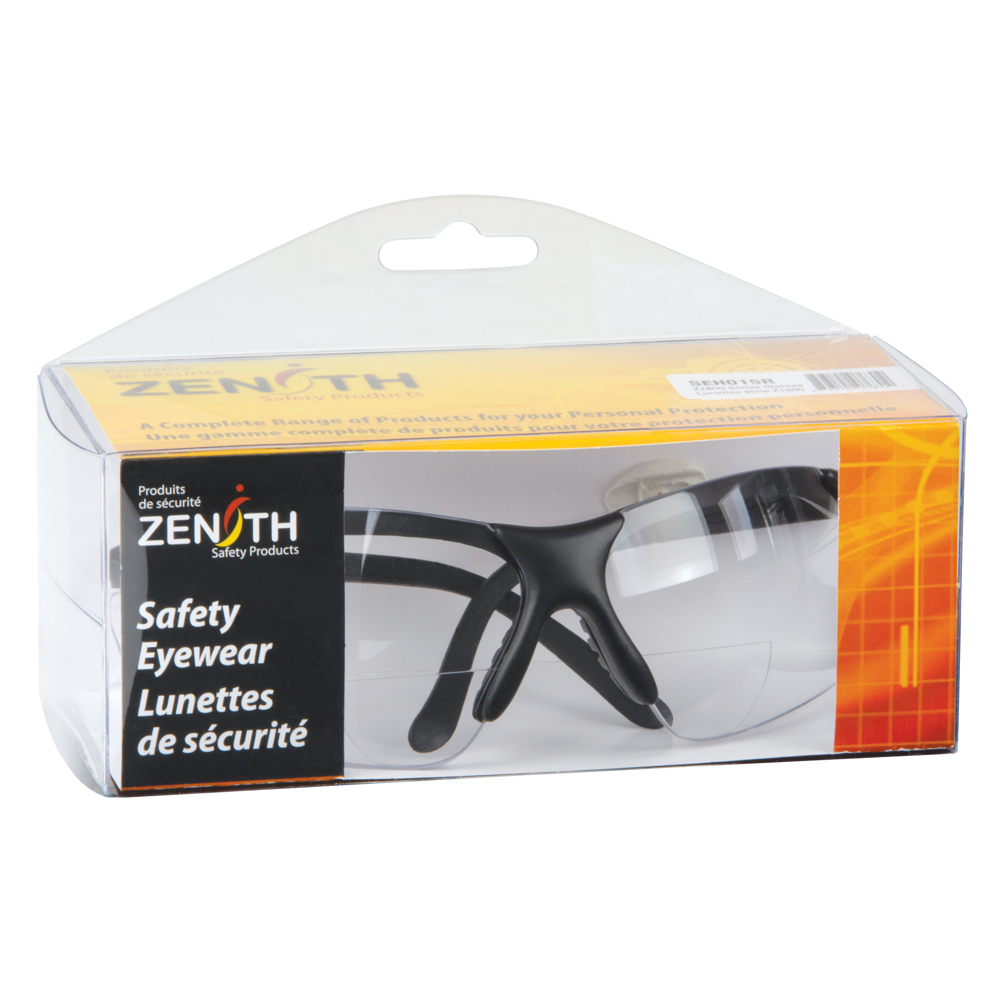 Lunettes de sécurité série Z1800 avec verres de lecture, Anti-égratignures, Transparent, Dioptrie 2,0