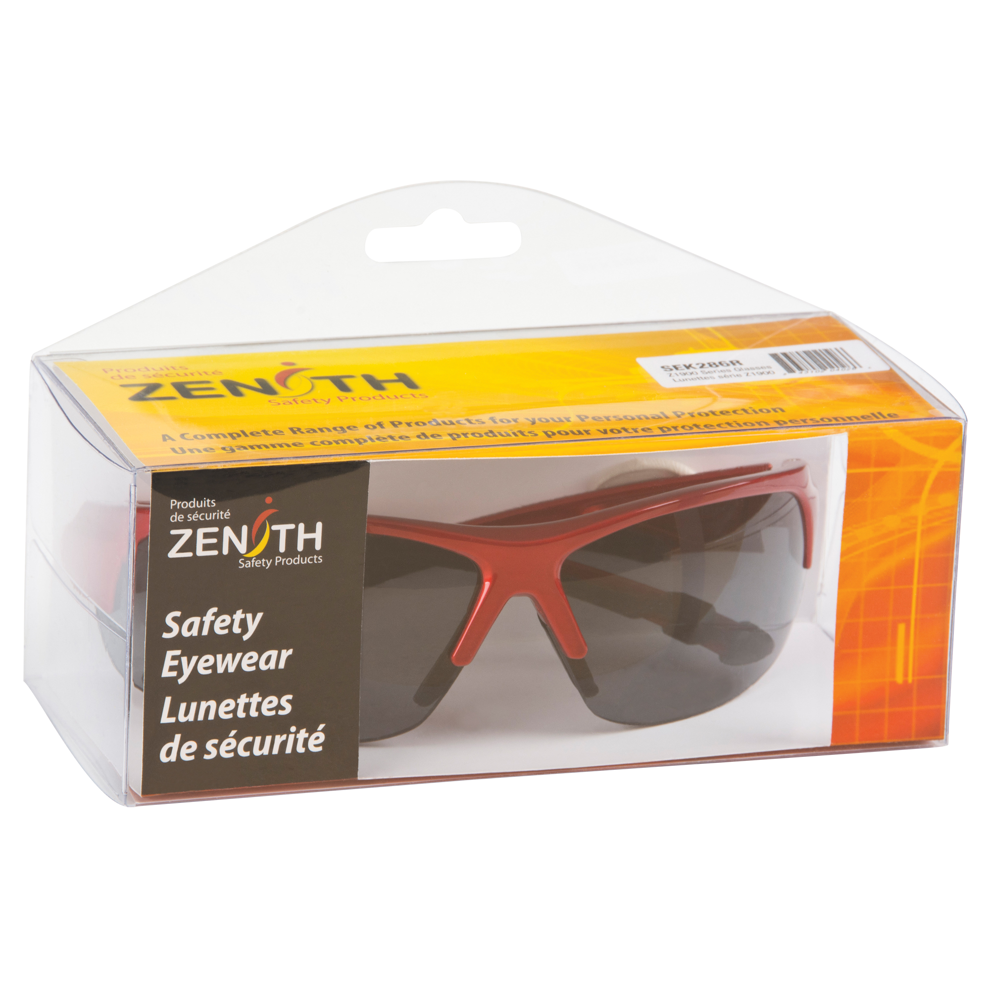 Lunettes de sécurité série Z1900, Lentille Grise/fumée, Anti-égratignures, Répond ou surpasse la norme CSA Z94.3