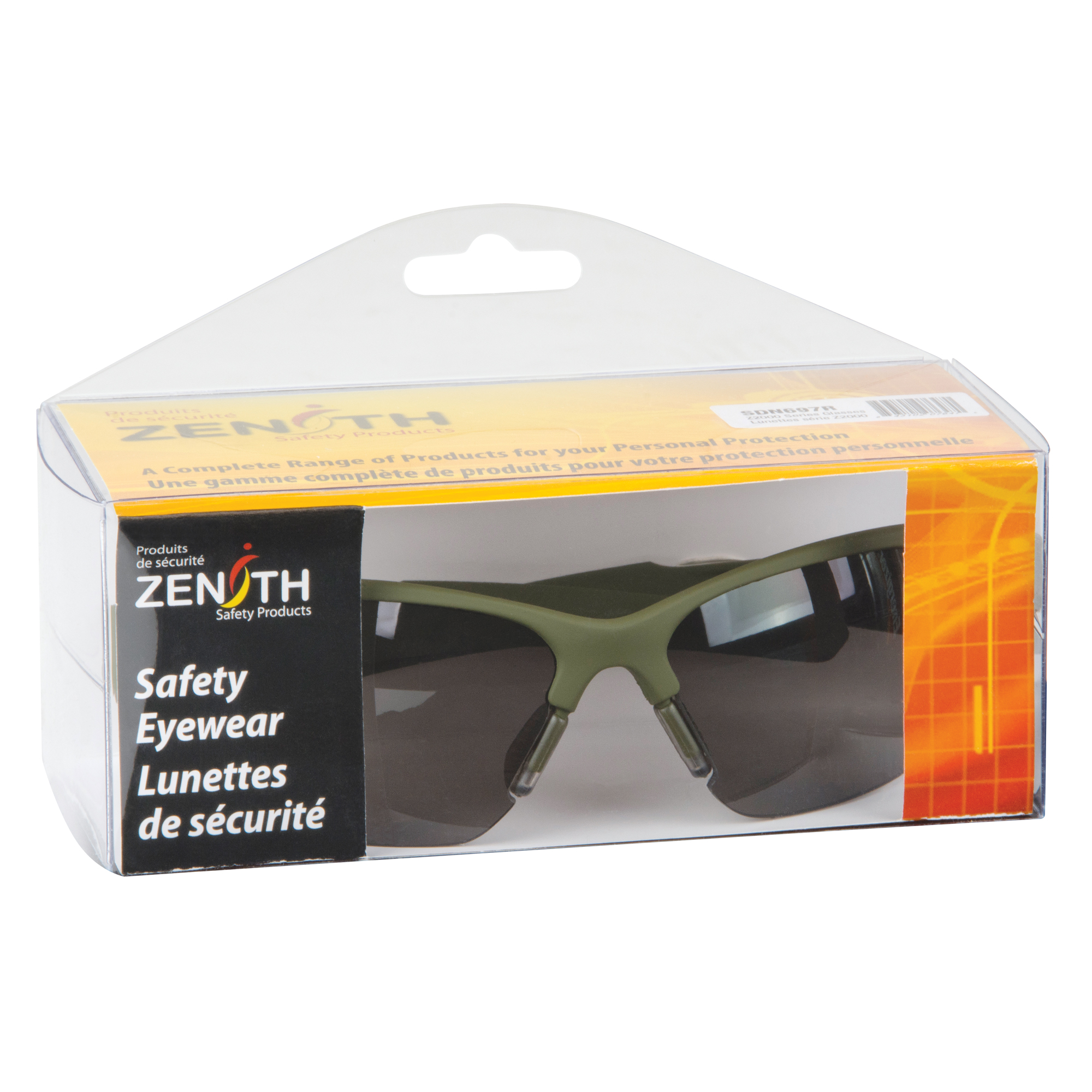 Lunettes de sécurité série Z2000, Lentille Grise/fumée, Anti-égratignures, Répond ou surpasse la norme CSA Z94.3