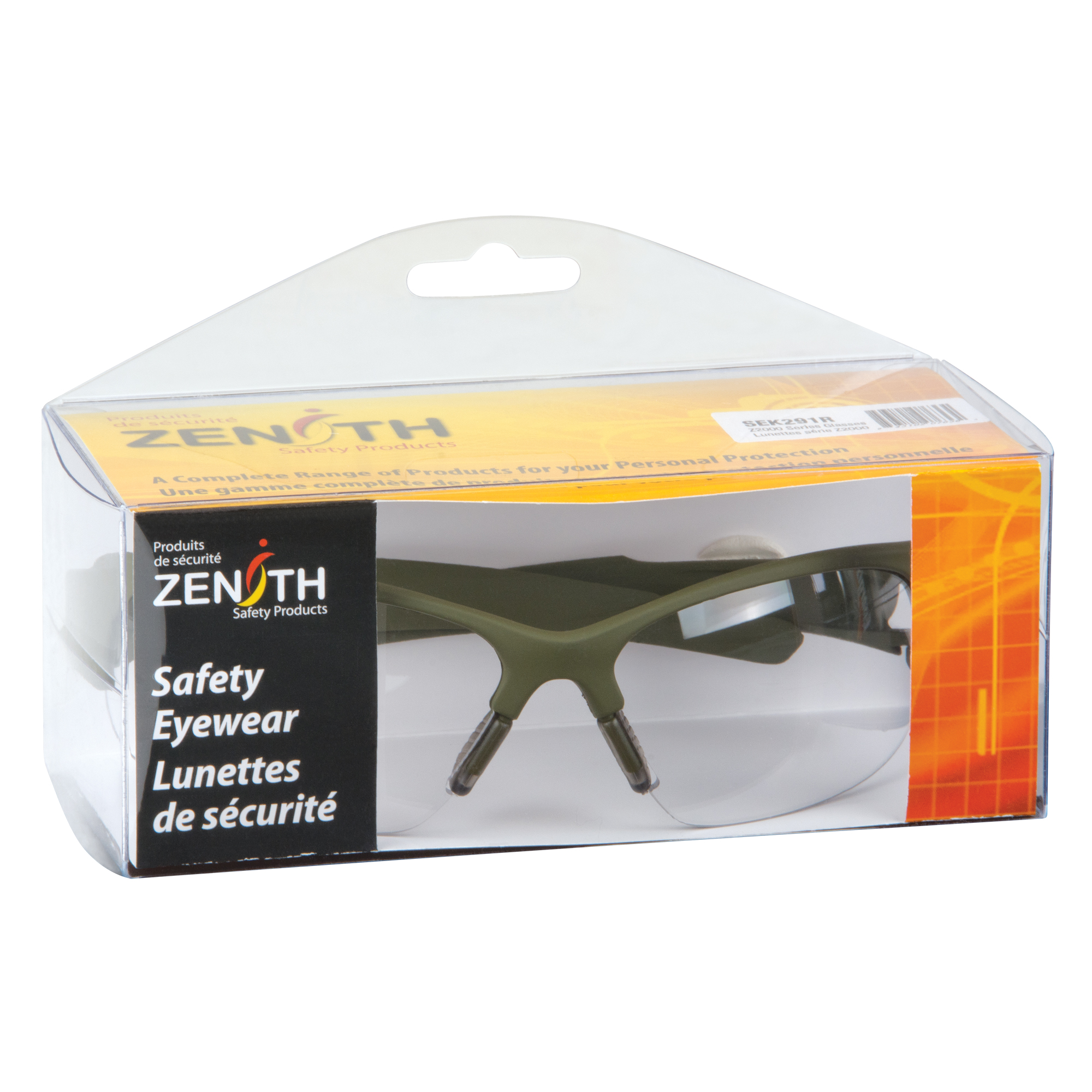 Lunettes de sécurité série Z2000, Lentille Transparent, Anti-égratignures, Répond ou surpasse la norme CSA Z94.3