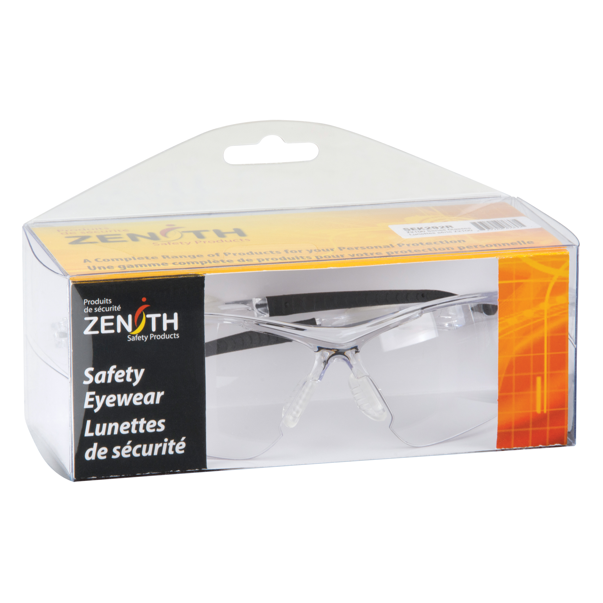 Lunettes de sécurité série Z2100, Lentille Transparent, Anti-égratignures, Répond ou surpasse la norme CSA Z94.3
