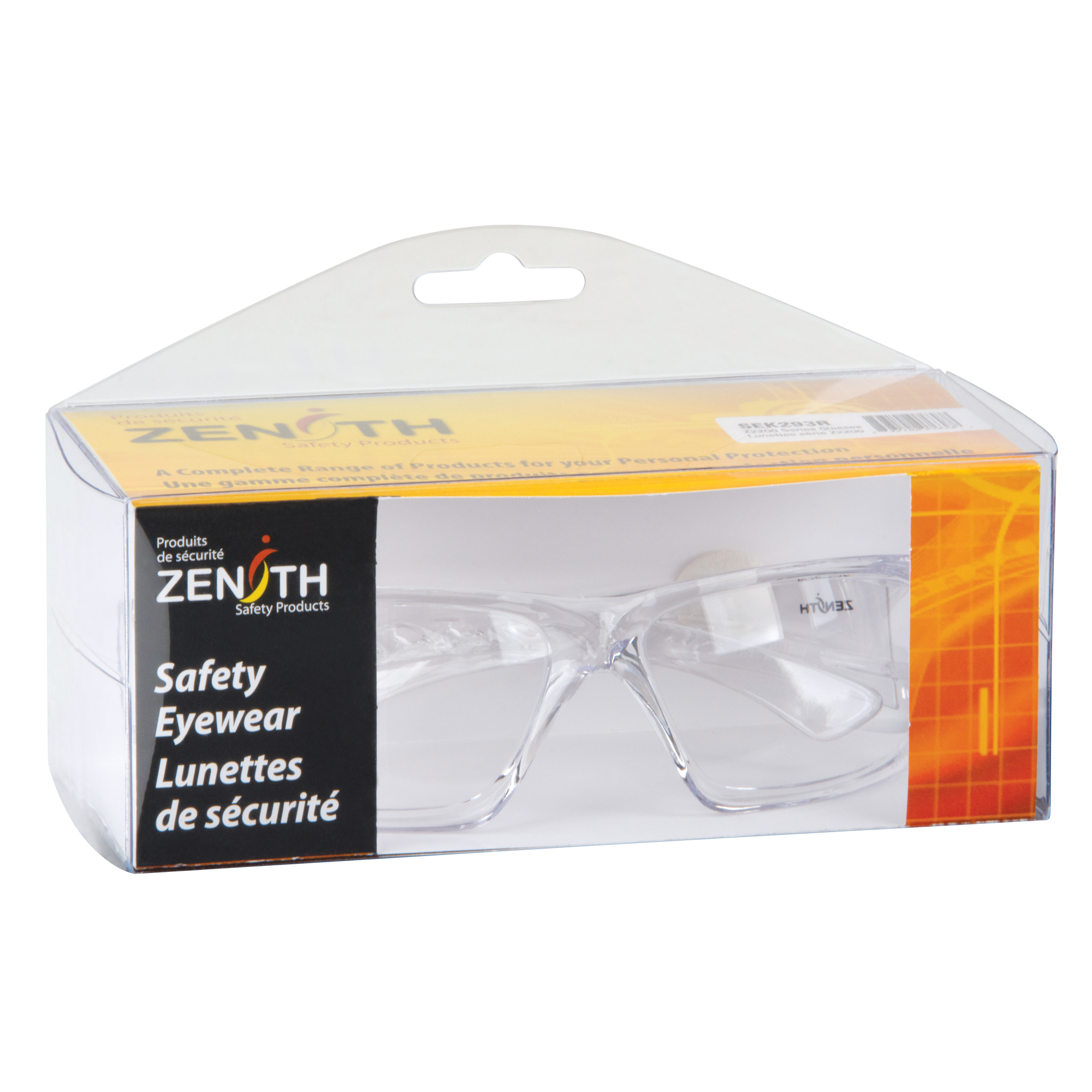 Lunettes de sécurité série Z2200, Lentille Transparent, Anti-égratignures, Répond ou surpasse la norme CSA Z94.3