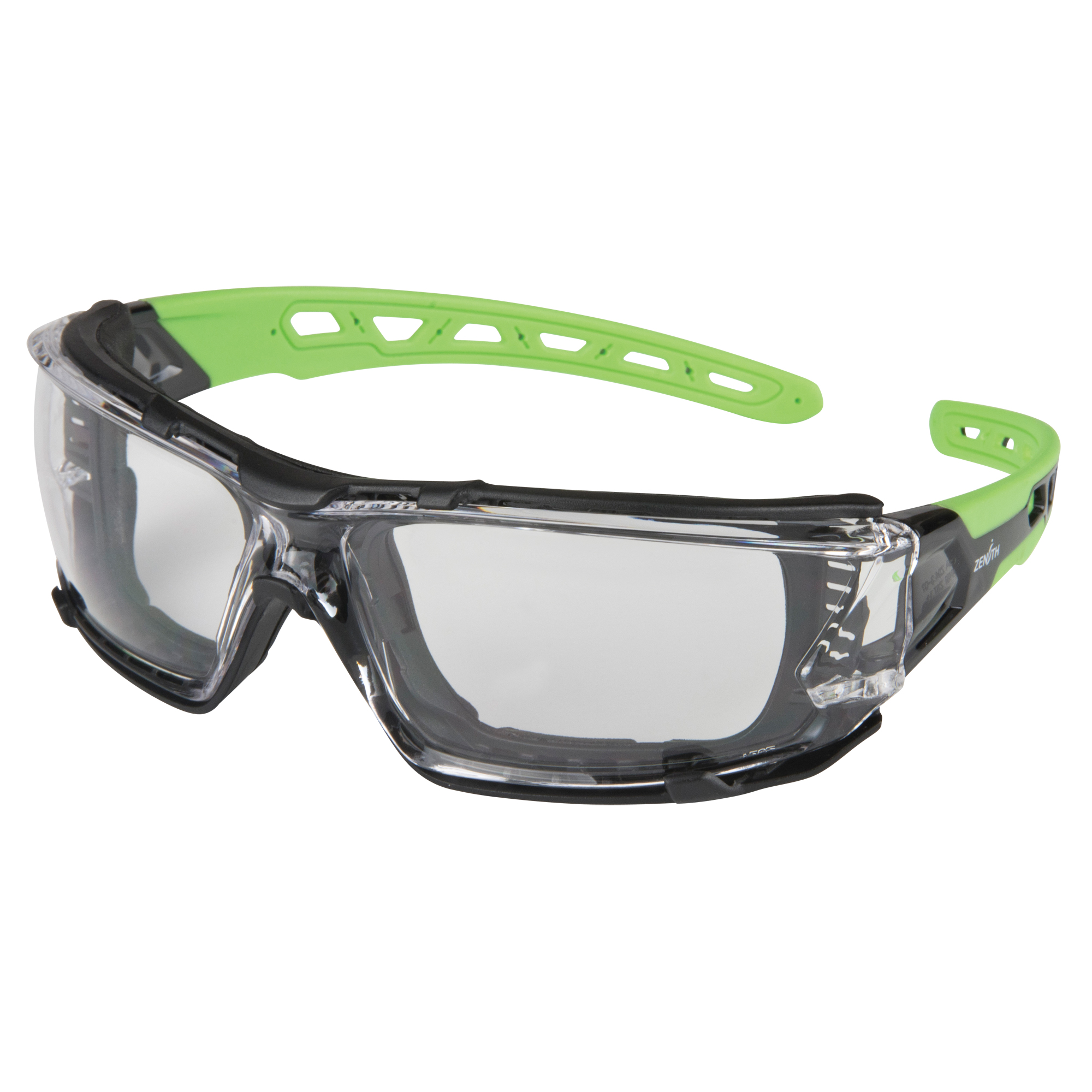 Lunettes de sécurité série Z2500 avec joint en mousse, Lentille Transparent, Anti-égratignures, ANSI Z87+/Répond ou surpasse la norme CSA Z94.3
