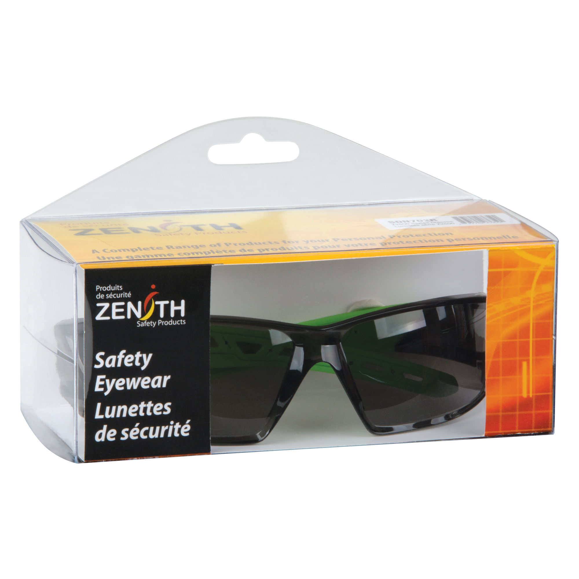 Lunettes de sécurité série Z2500, Lentille Grise/fumée, Anti-égratignures, ANSI Z87+/Répond ou surpasse la norme CSA Z94.3