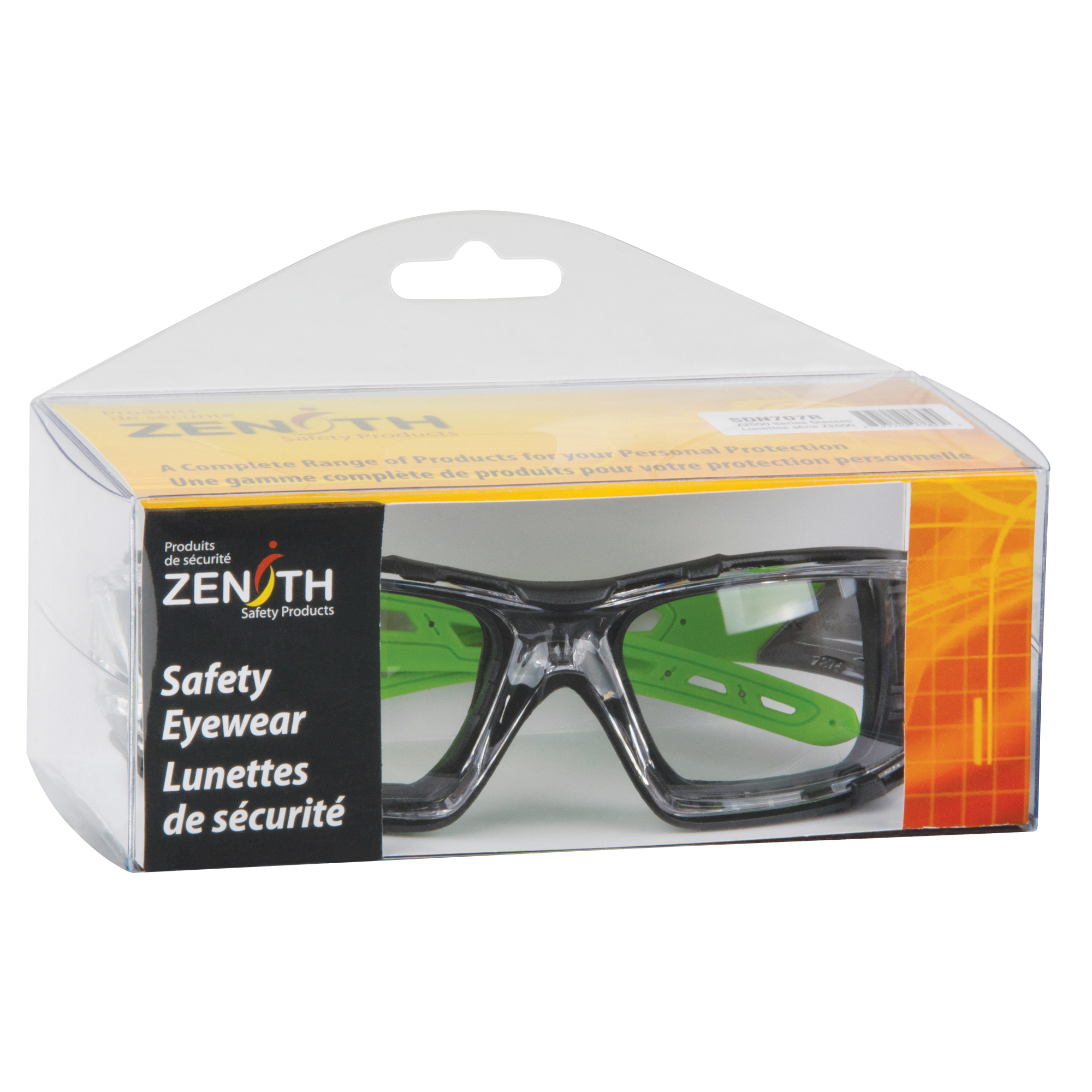 Lunettes de sécurité série Z2500, Lentille Transparent, Anti-égratignures, ANSI Z87+/Répond ou surpasse la norme CSA Z94.3