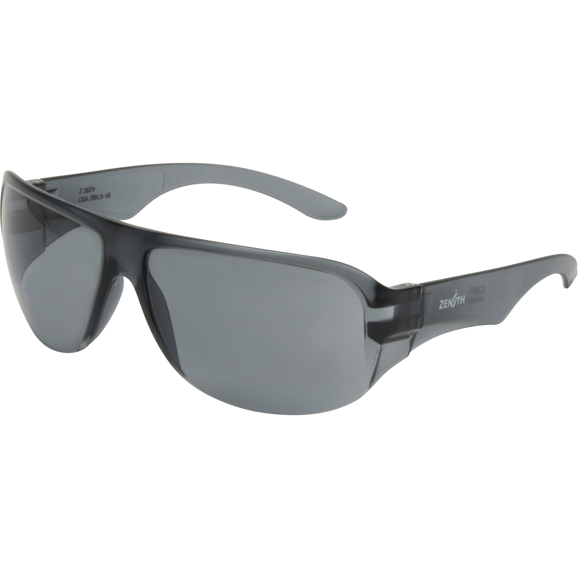 Lunettes de sécurité série Z2800, Lentille Grise/fumée, Anti-égratignures, ANSI Z87+/Répond ou surpasse la norme CSA Z94.3