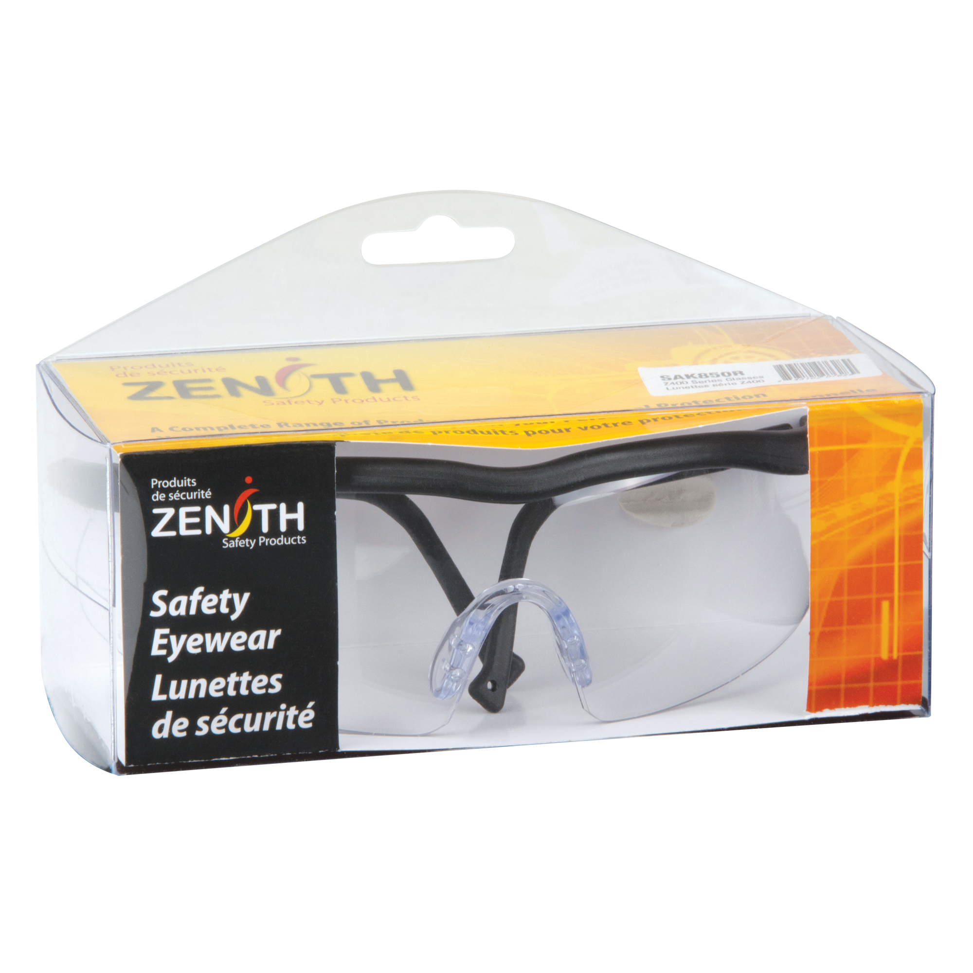 Lunettes de sécurité série Z400, Lentille Transparent, Anti-égratignures, ANSI Z87+/Répond ou surpasse la norme CSA Z94.3