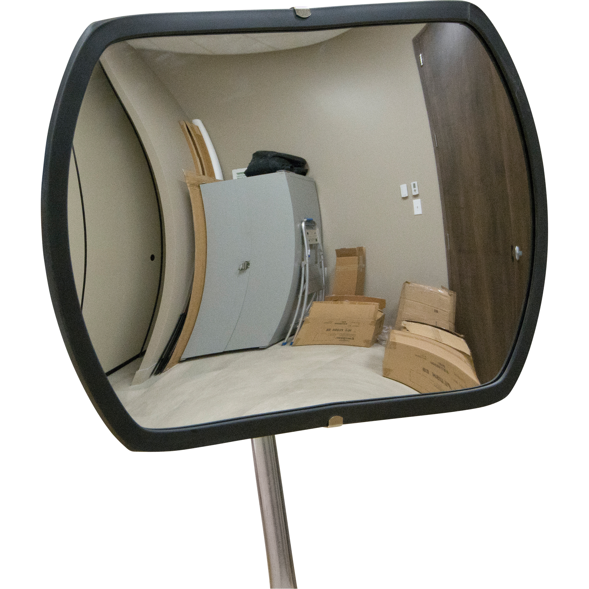 Miroir convexe rectangulaire/rond avec bras télescopique, 24" h x 36" la, Intérieur/Extérieur