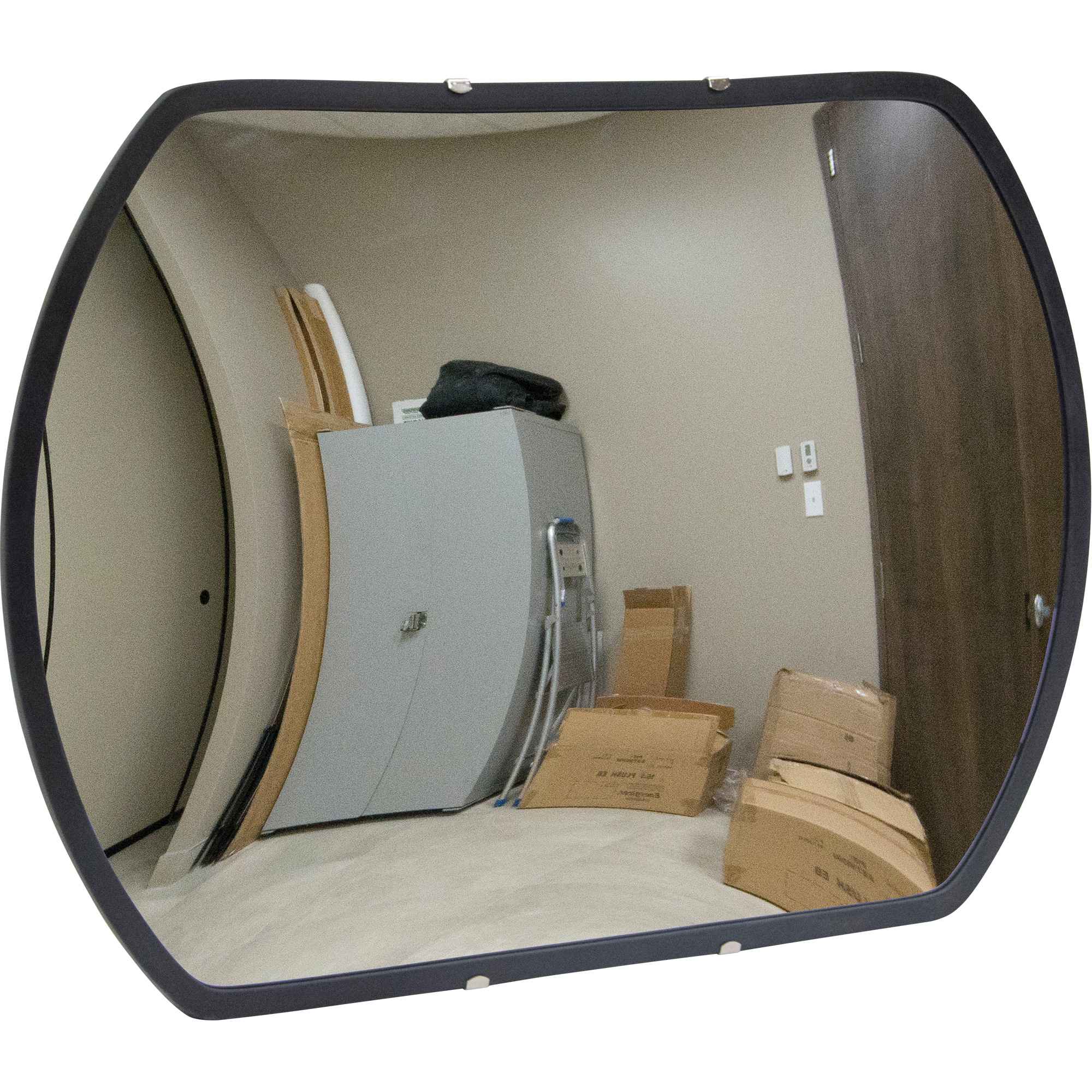 Miroir convexe rectangulaire/rond avec support, 24" h x 36" la, Intérieur/Extérieur