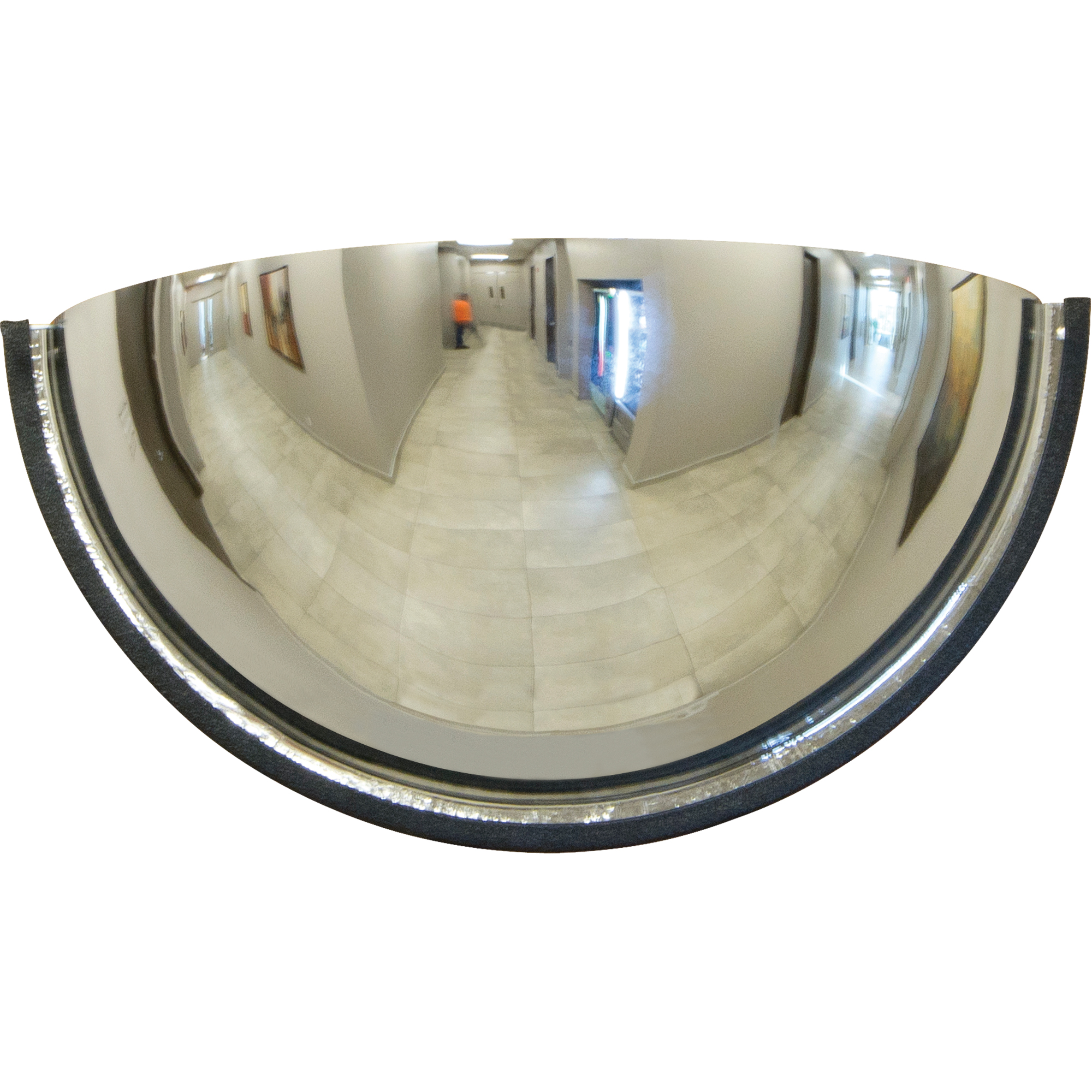 Miroir en dôme 180°, Demi-dôme, Dessus fermé, Diamètre 18"