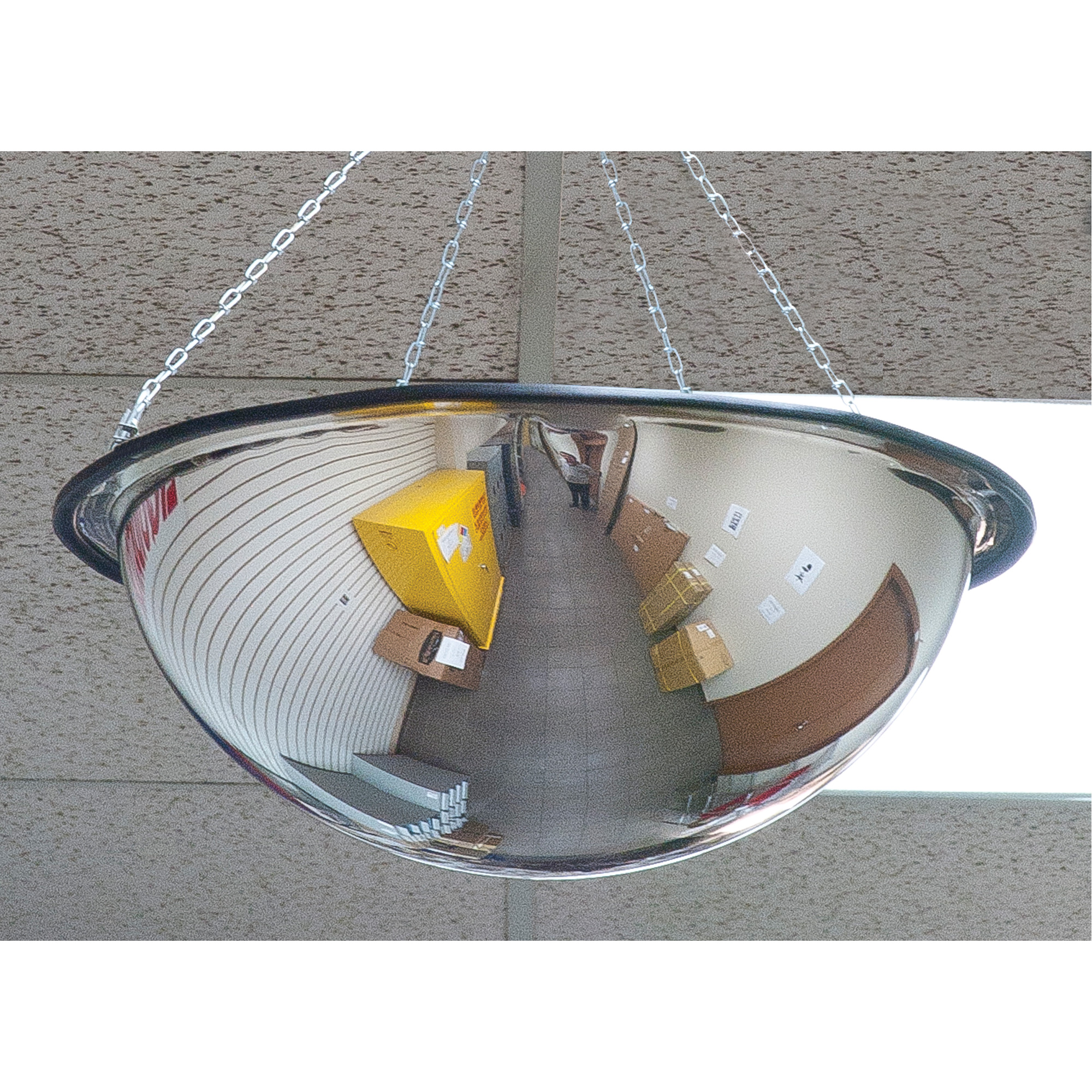 Miroir en dôme 360°, Dôme complet, Dessus ouvert, Diamètre 47"