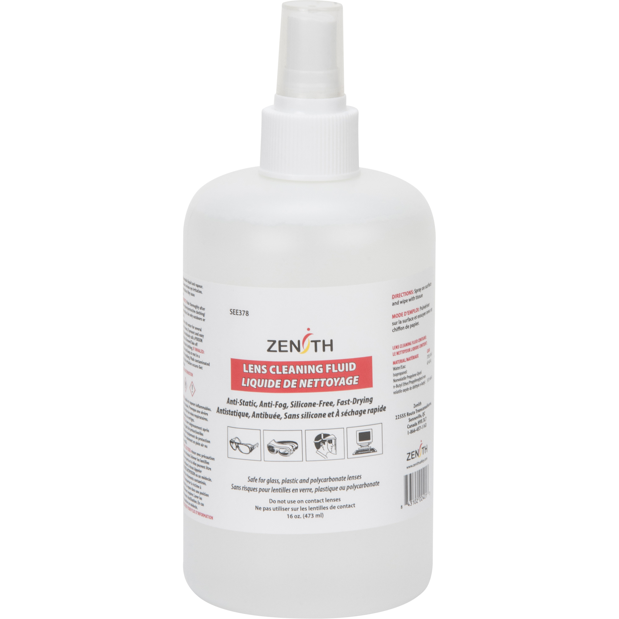 Nettoyant antibuée pour lentilles, 473 ml