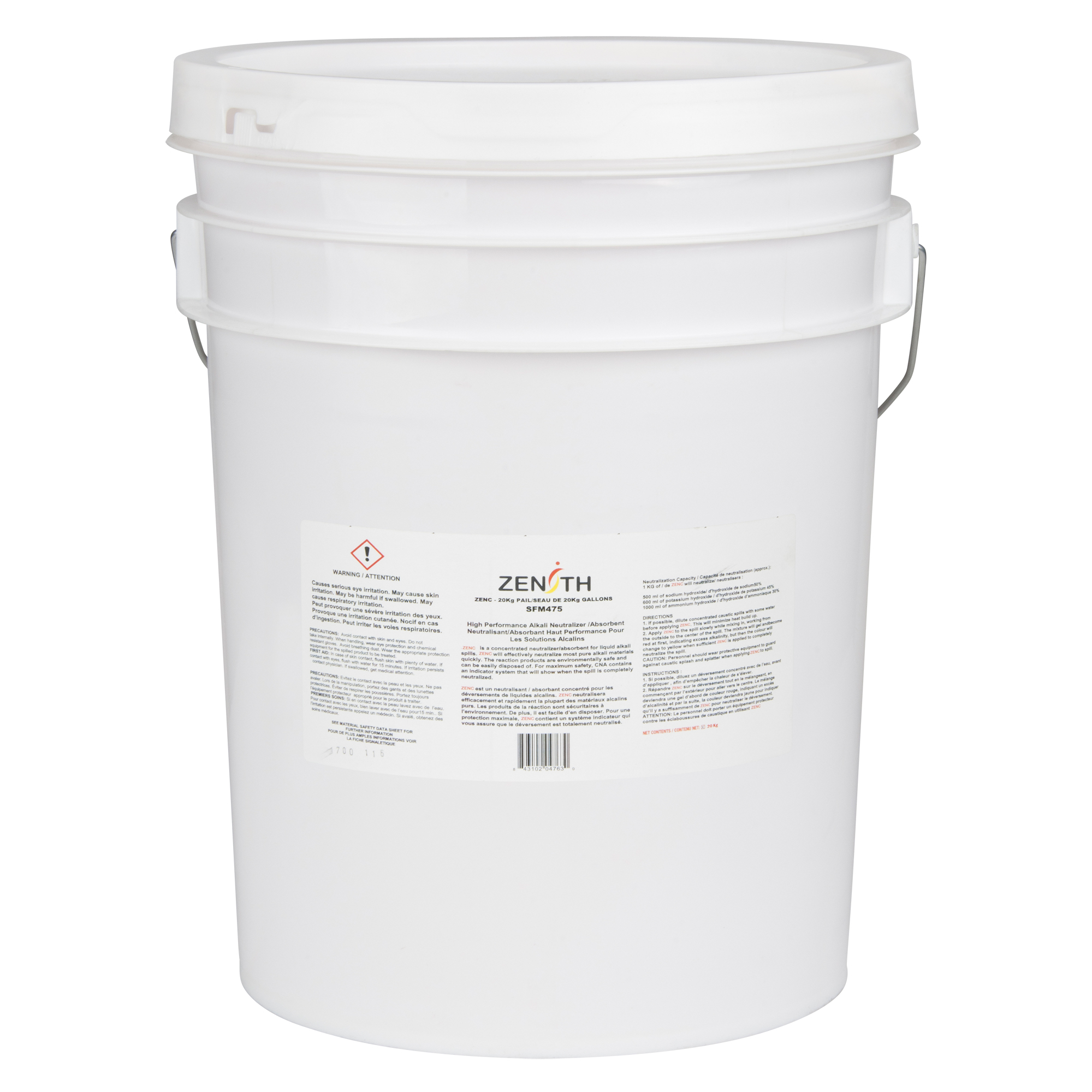 Neutralisant absorbant de produit basique, Sec, 20 kg, Caustique