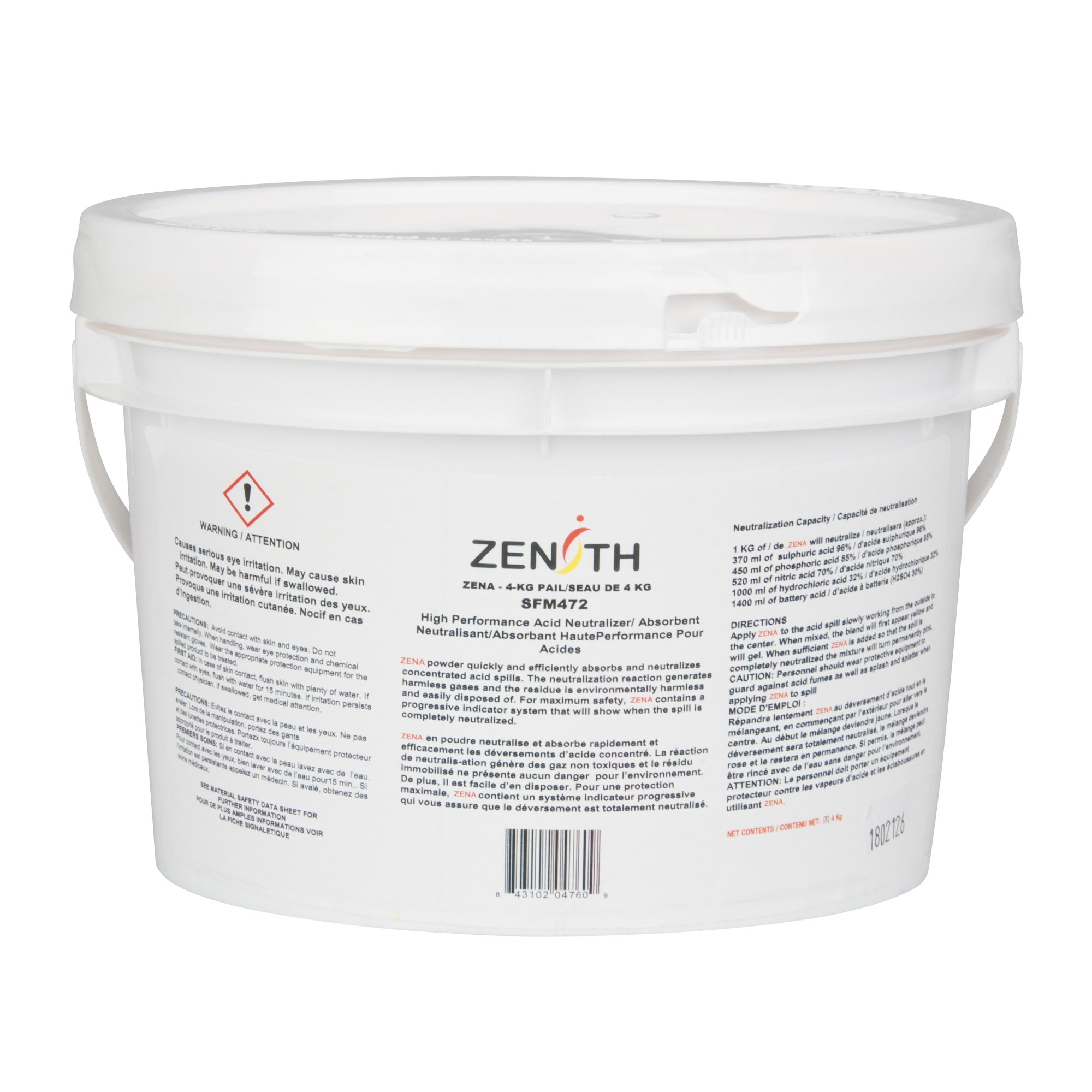Neutralisant absorbant, Sec, 4 kg, Acide