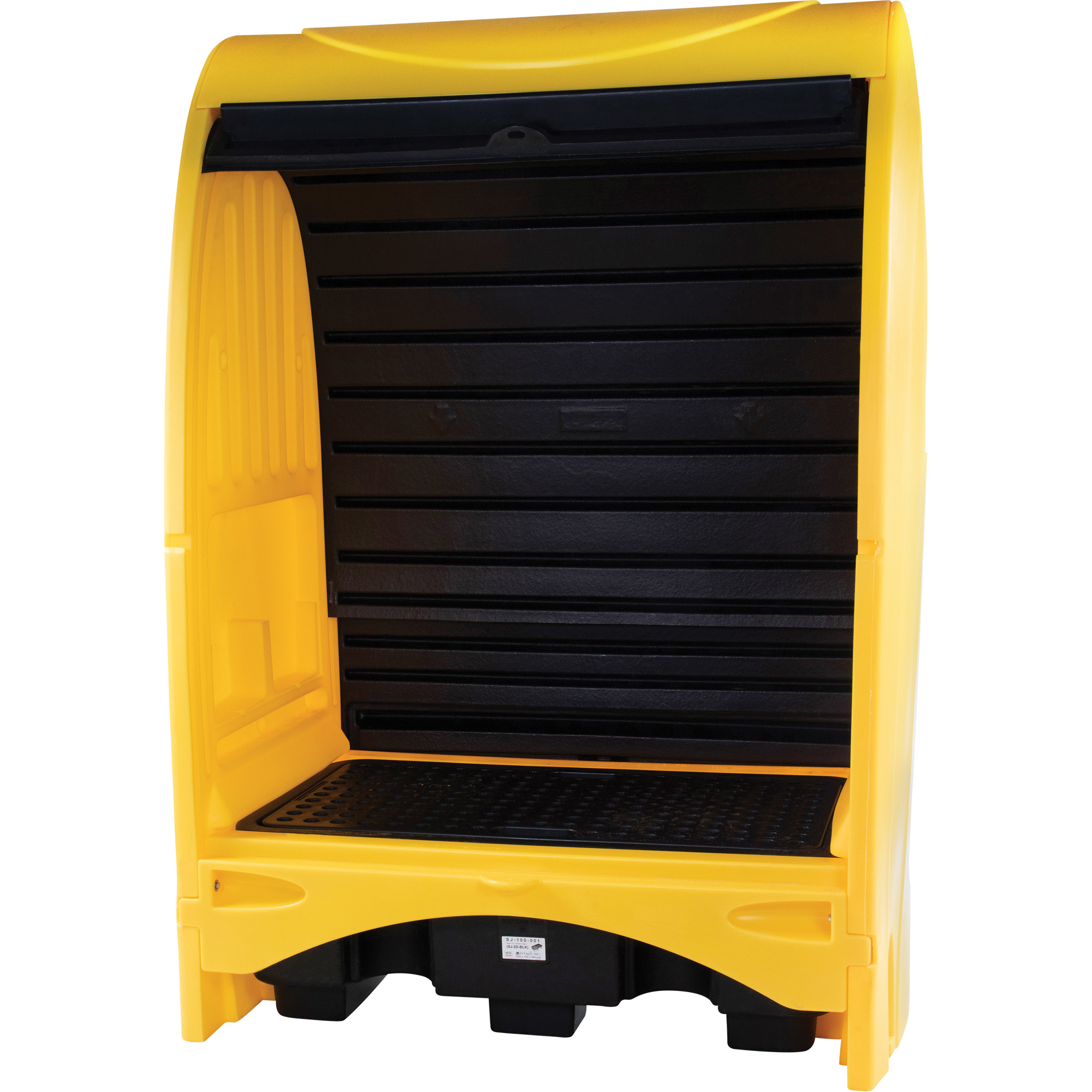 Palette contre les déversements à couvercle dur pour 2 barils, 43,11" lo x 61,61" la x 83,07" h, Capacité de charge 1433 lb