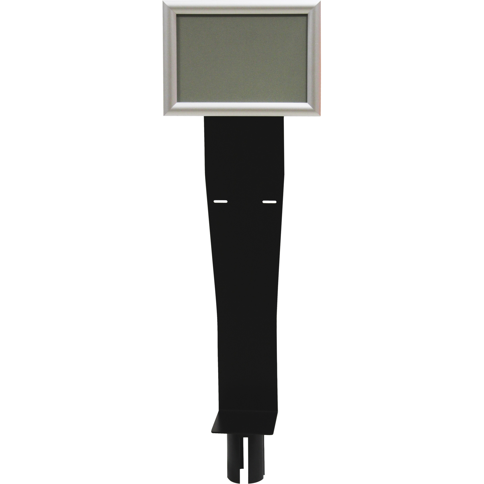 Porte-distributeur/enseigne pour poteaux de barrière pour le contrôle des foules, Noir