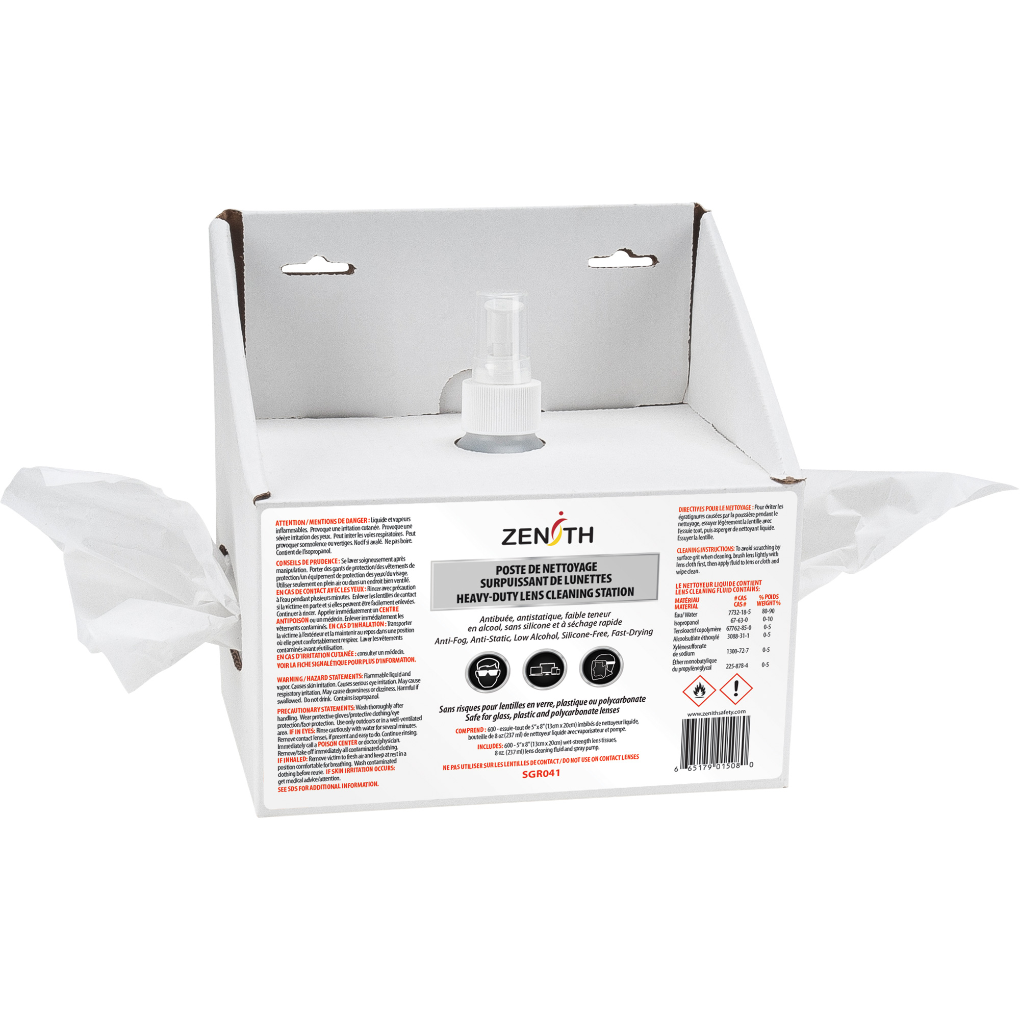 Poste jetable de première qualité pour nettoyage de lentilles, Carton, 8" lo x 4" p x 8" h