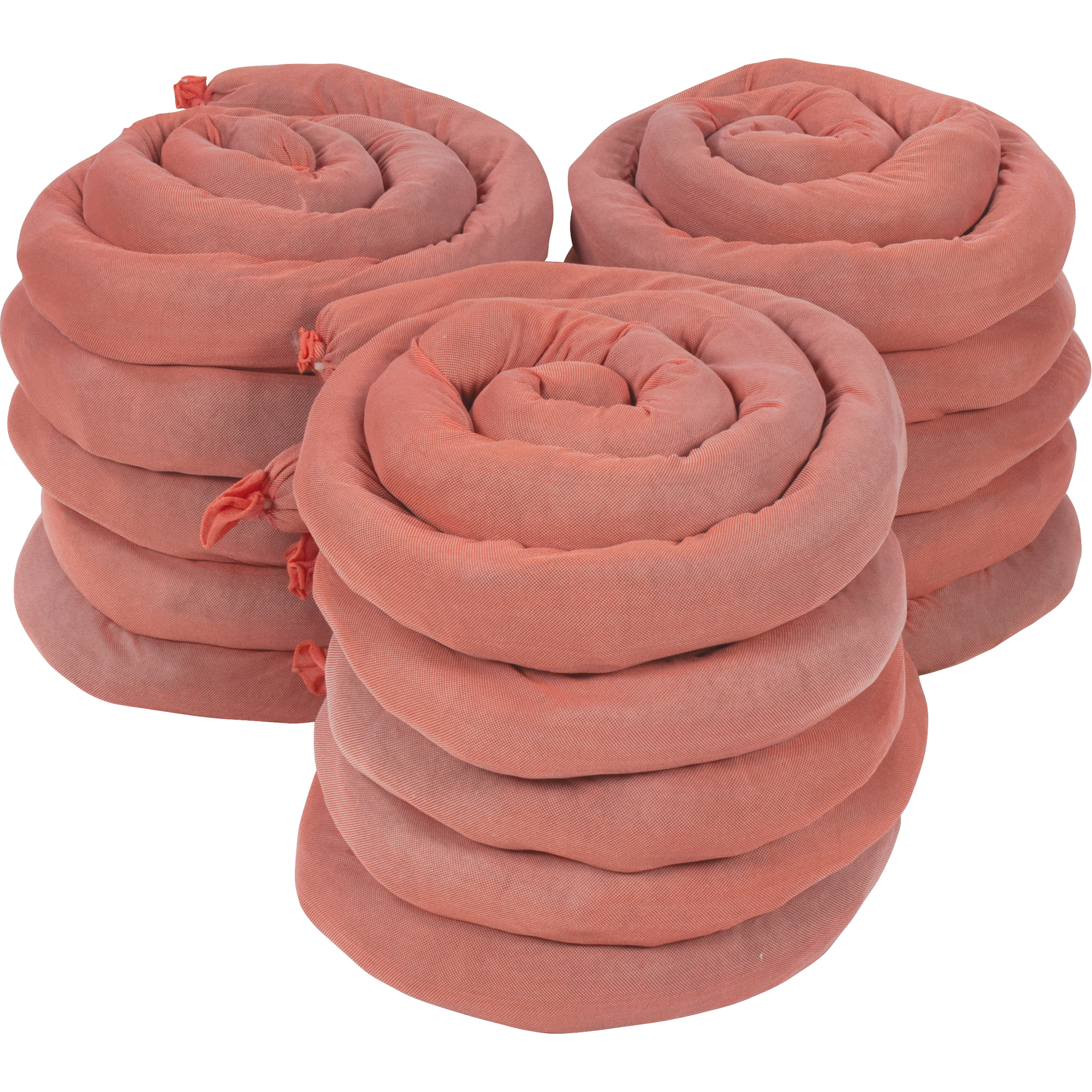 Remblais tubulaires absorbants, Matières dangereuses, Absorption 50 gal., 3" la x 8' lo, Pqt de 15