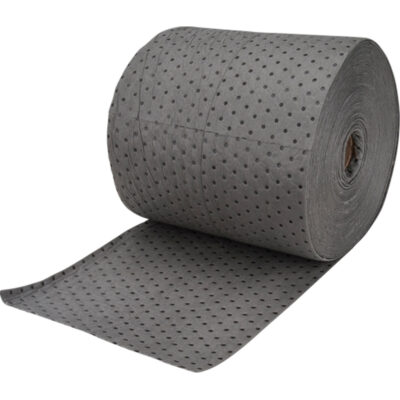 Rouleaux absorbants en fibres fines de calibre industriel, Poids moyen, 150' lo x 15" la, Absorption 25 gal.