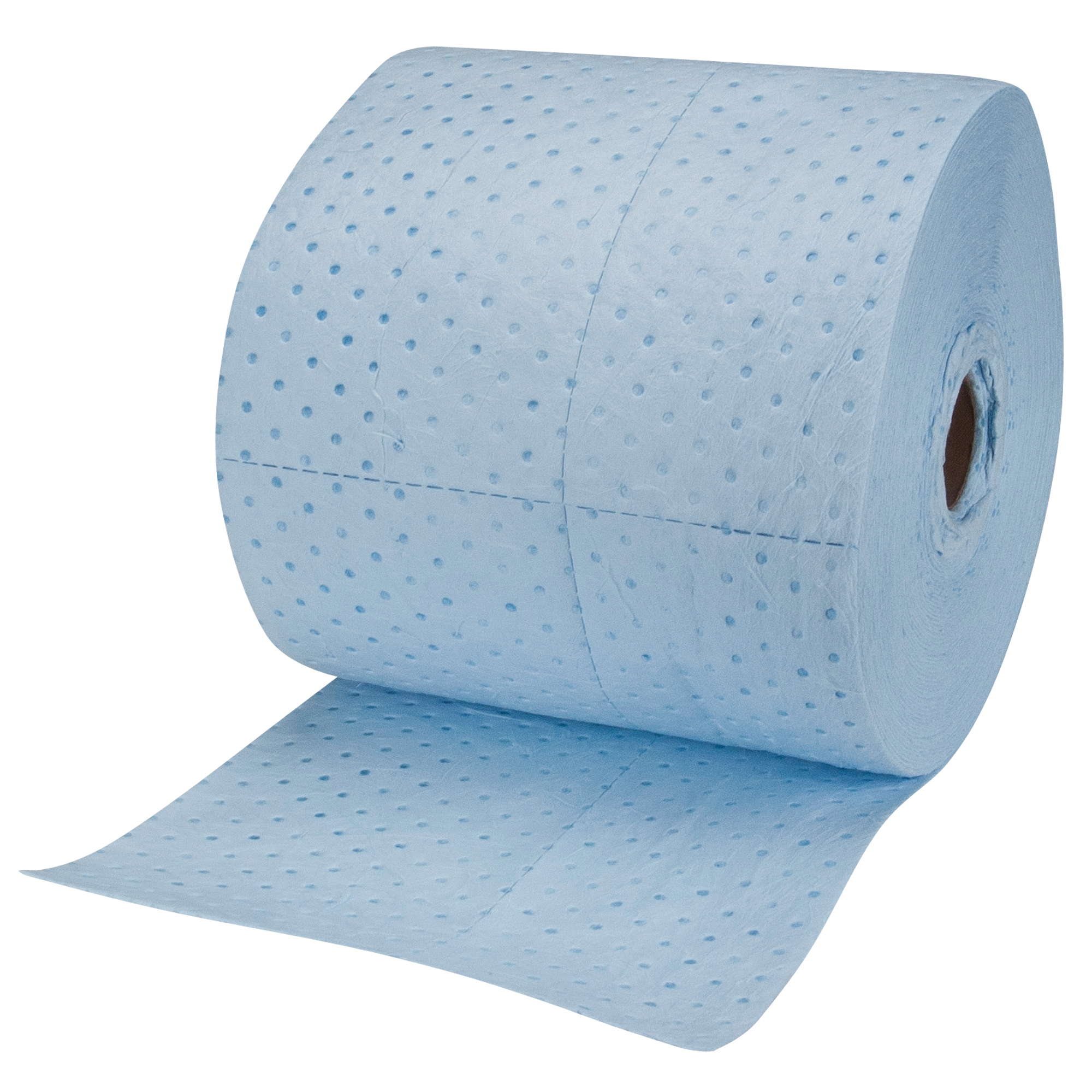 Rouleaux absorbants liés bleus de première qualité, Léger, 150' lo x 15" la, Absorption 20 gal.
