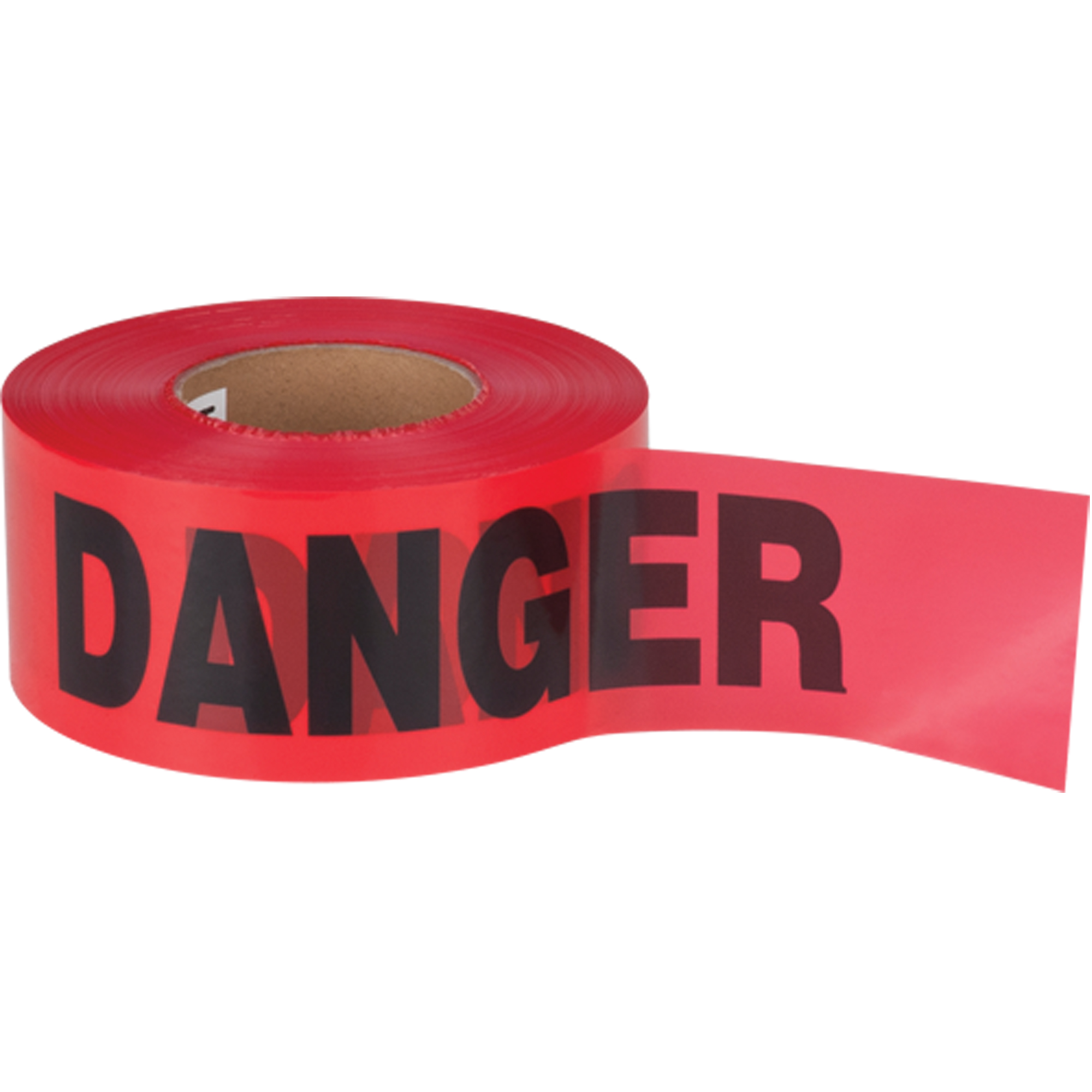 Ruban pour barricade «Danger», Bilingue, 3" la x 1000' lo, 1,5 mil, Noir/rouge