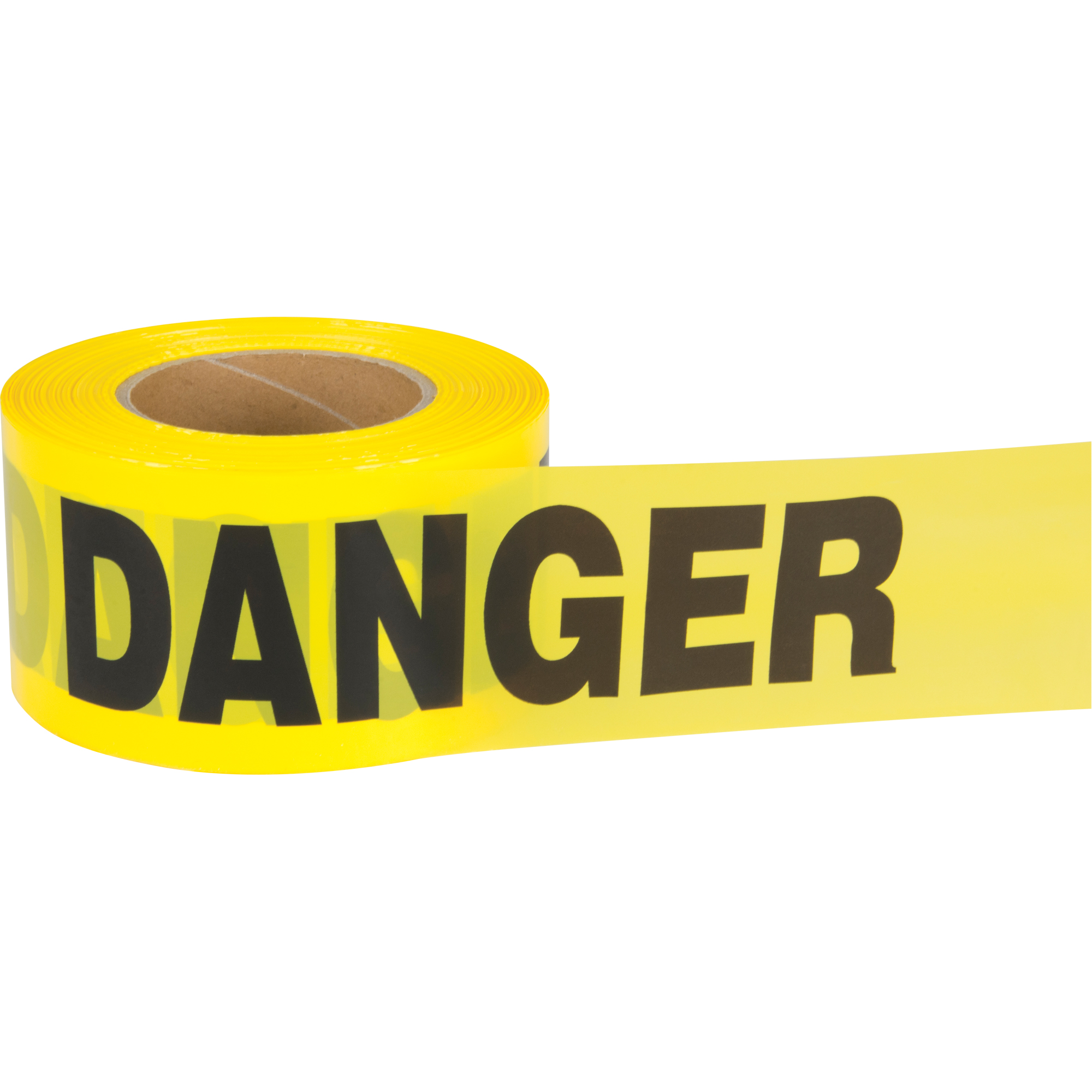 Ruban pour barricade «Danger», Bilingue, 3" la x 1000' lo, 1,5 mil, Noir sur jaune
