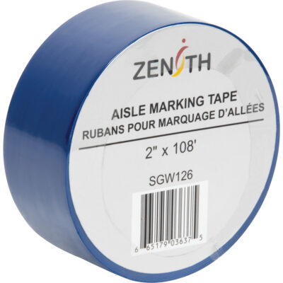 Ruban pour marquage d'allées, 2" x 108', PVC, Bleu