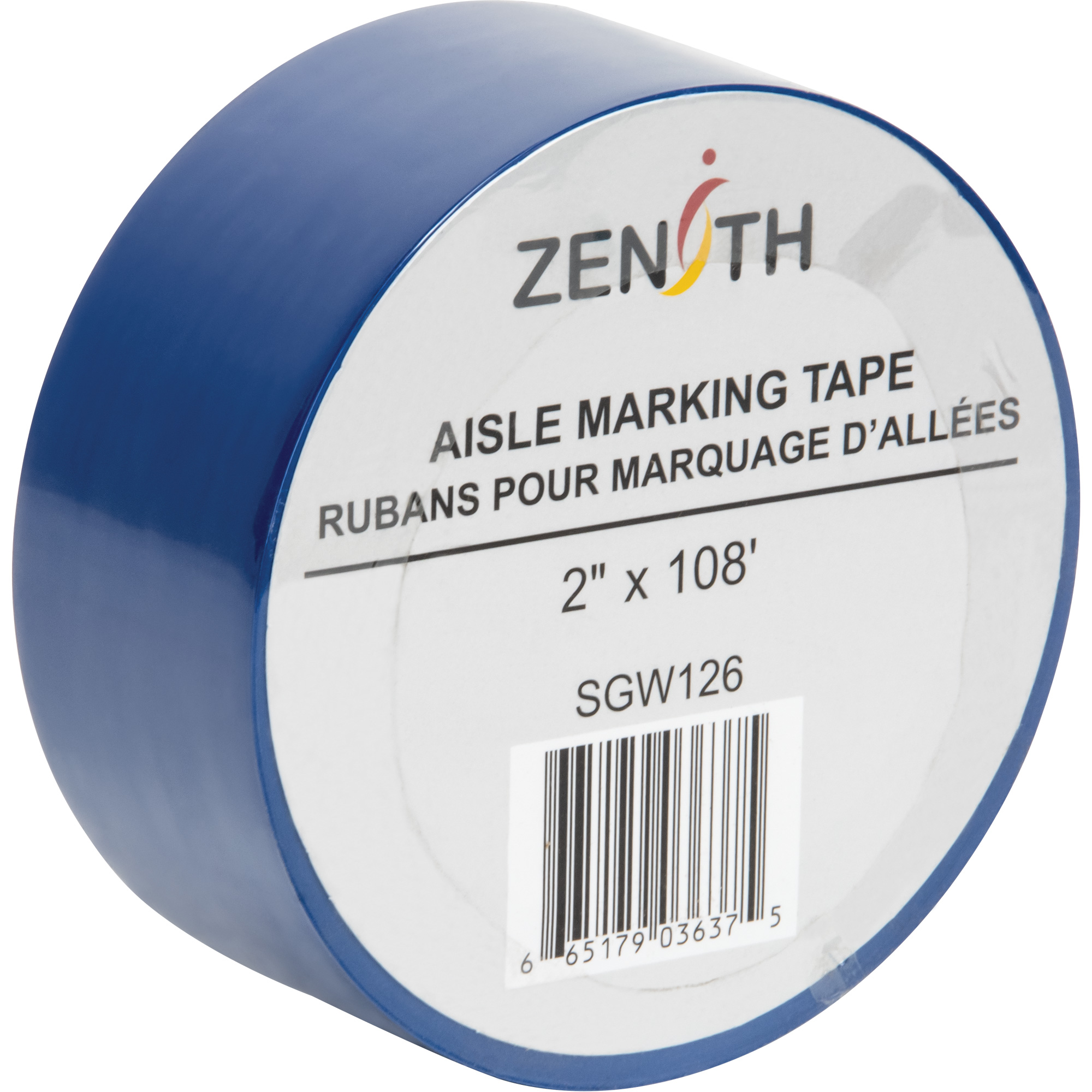 Ruban pour marquage d'allées, 2" x 108', PVC, Bleu