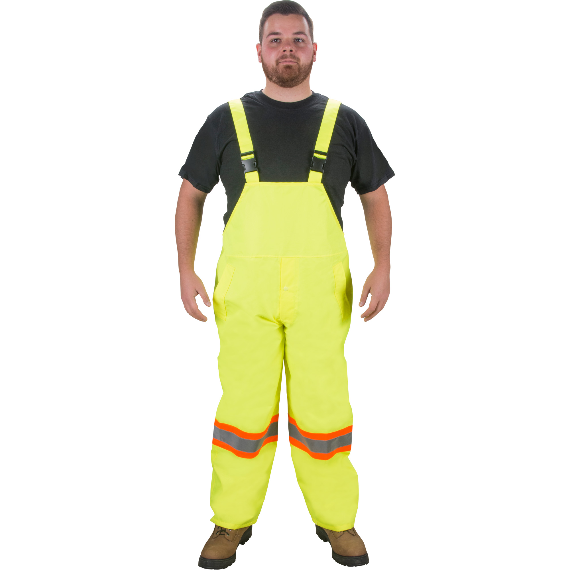 Salopette imperméable RZ1000, Polyester, Grand, Jaune lime haute visibilité