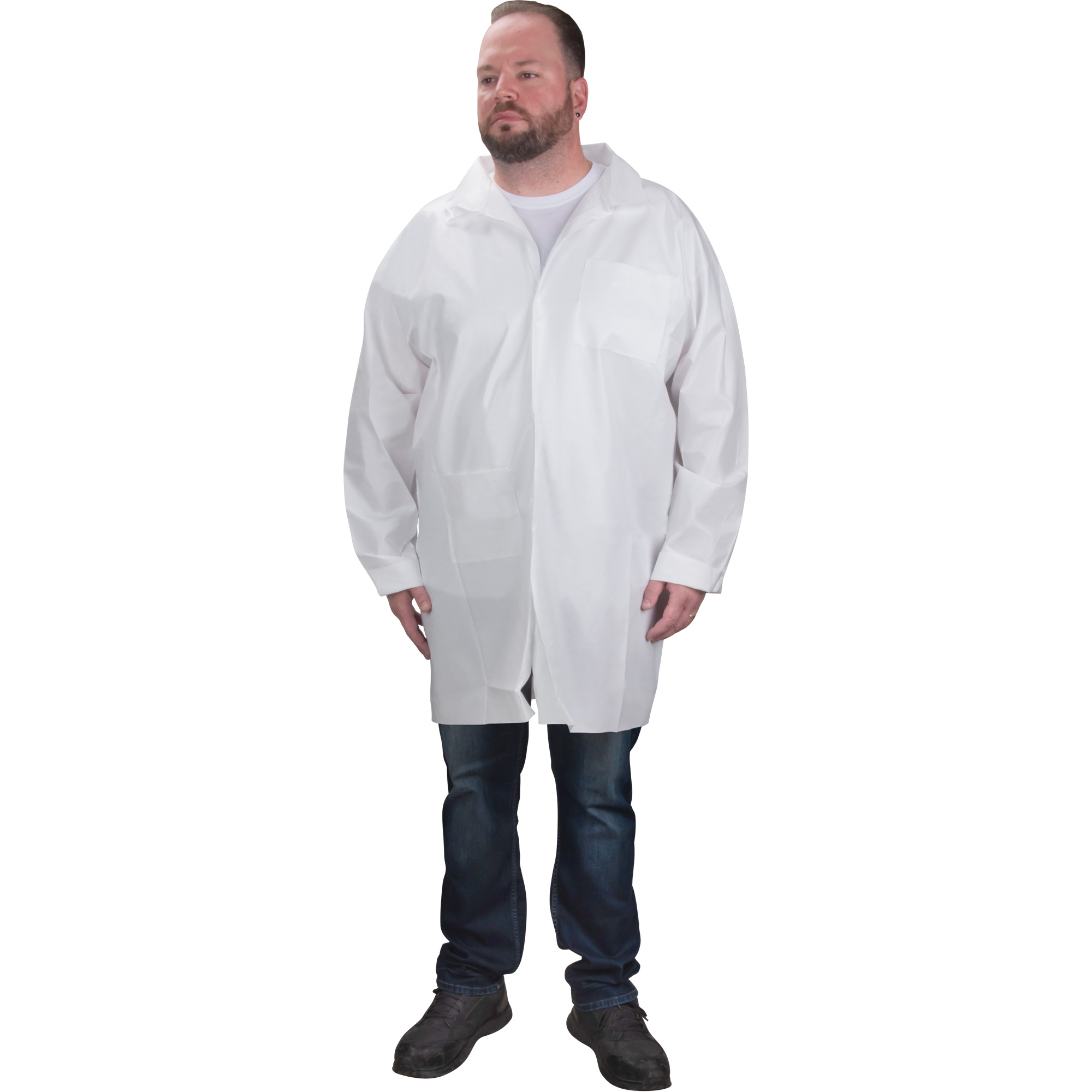 Sarraus de laboratoire de protection, Microporeux, Blanc, T-Grand