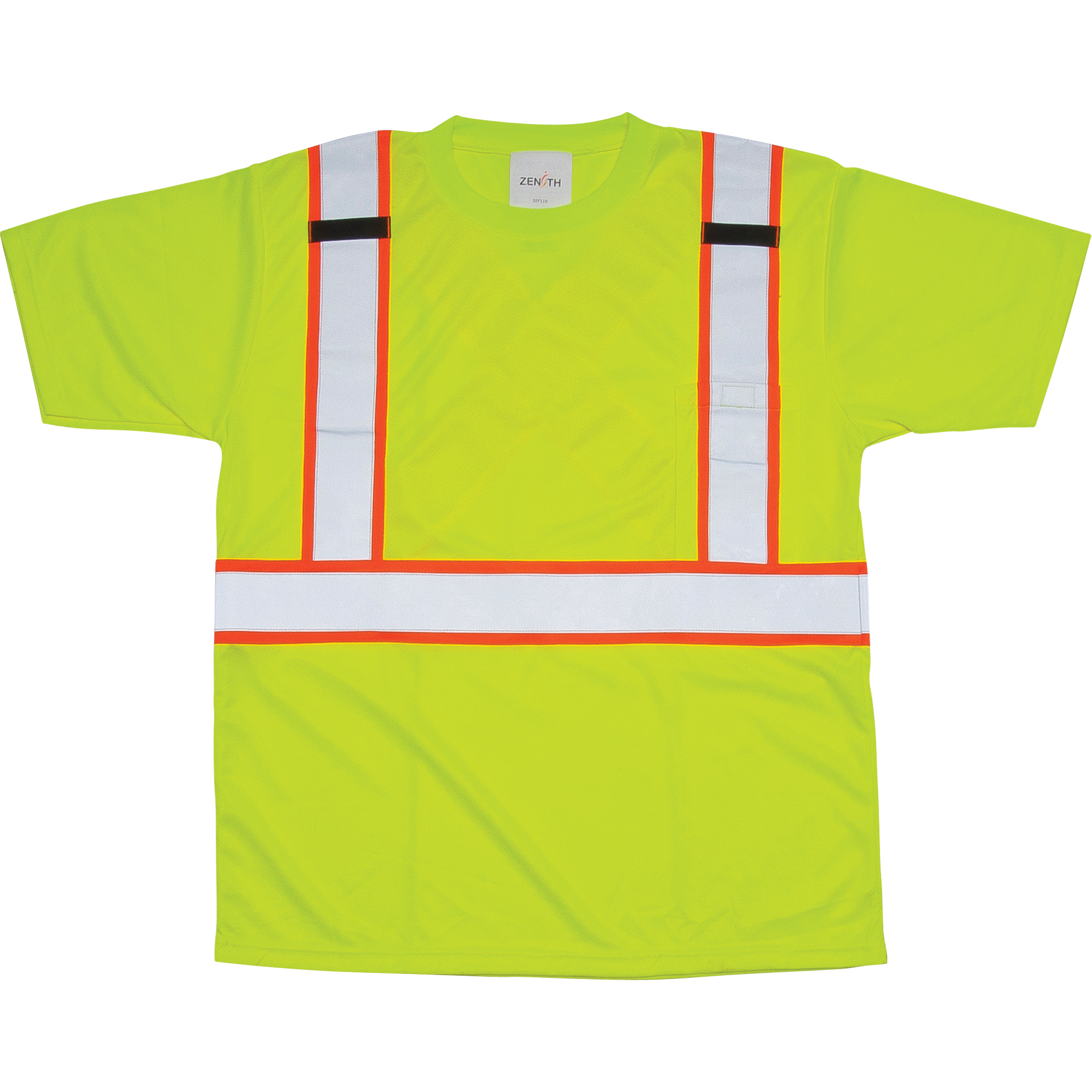 T-shirt conforme à la CSA, Polyester, Grand, Jaune lime haute visibilité