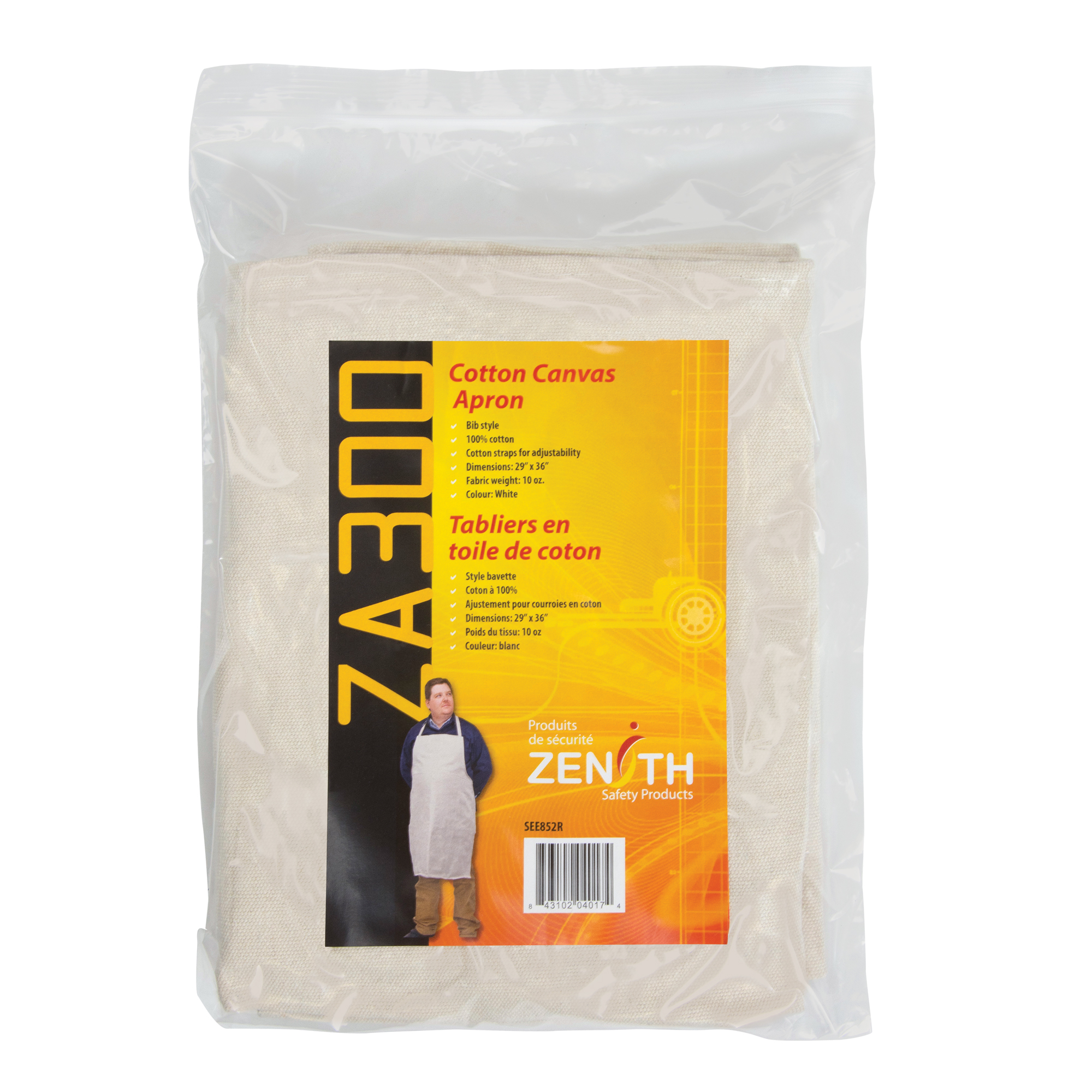 Tablier, Coton, 36" lo x 29" la, Naturel