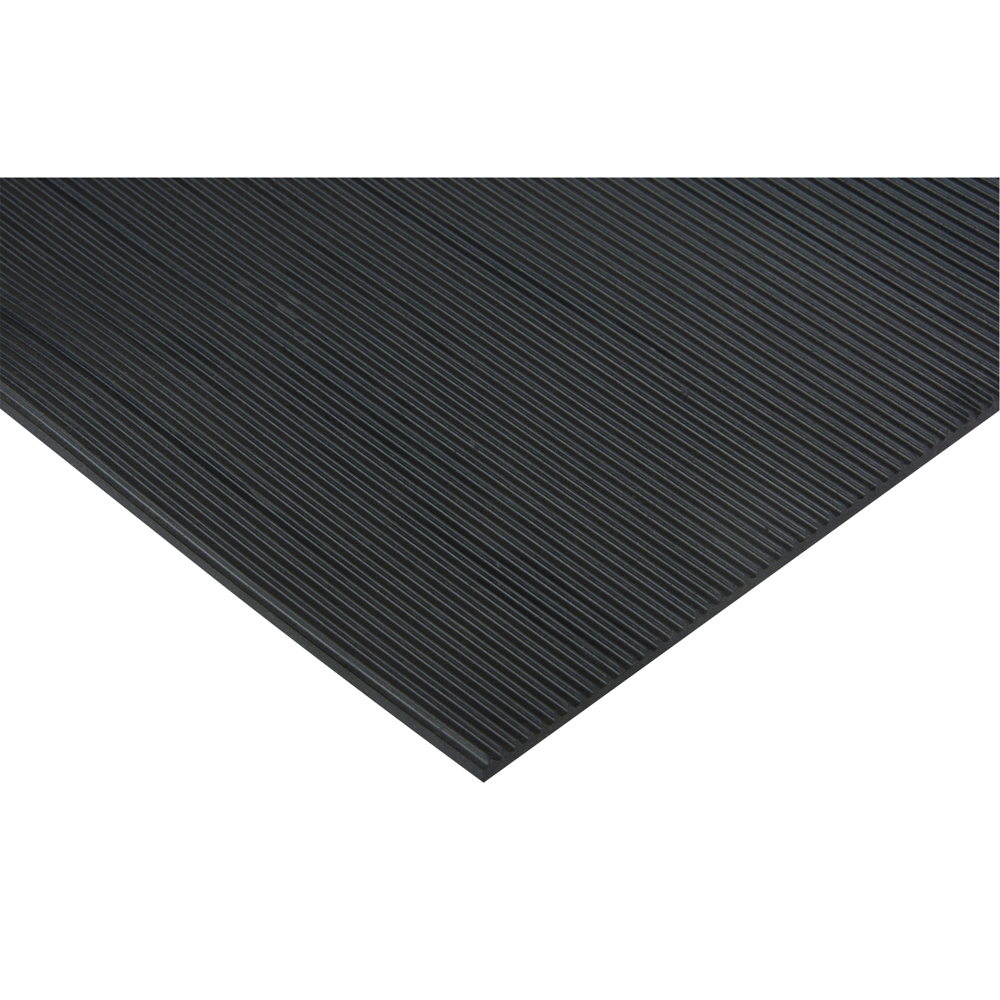 Tapis à canal étroit, Couloir, 2' x 50' x 1/8", Noir