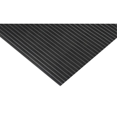 Tapis à grands canaux, Couloir, 3' x 25' x 1/8", Noir