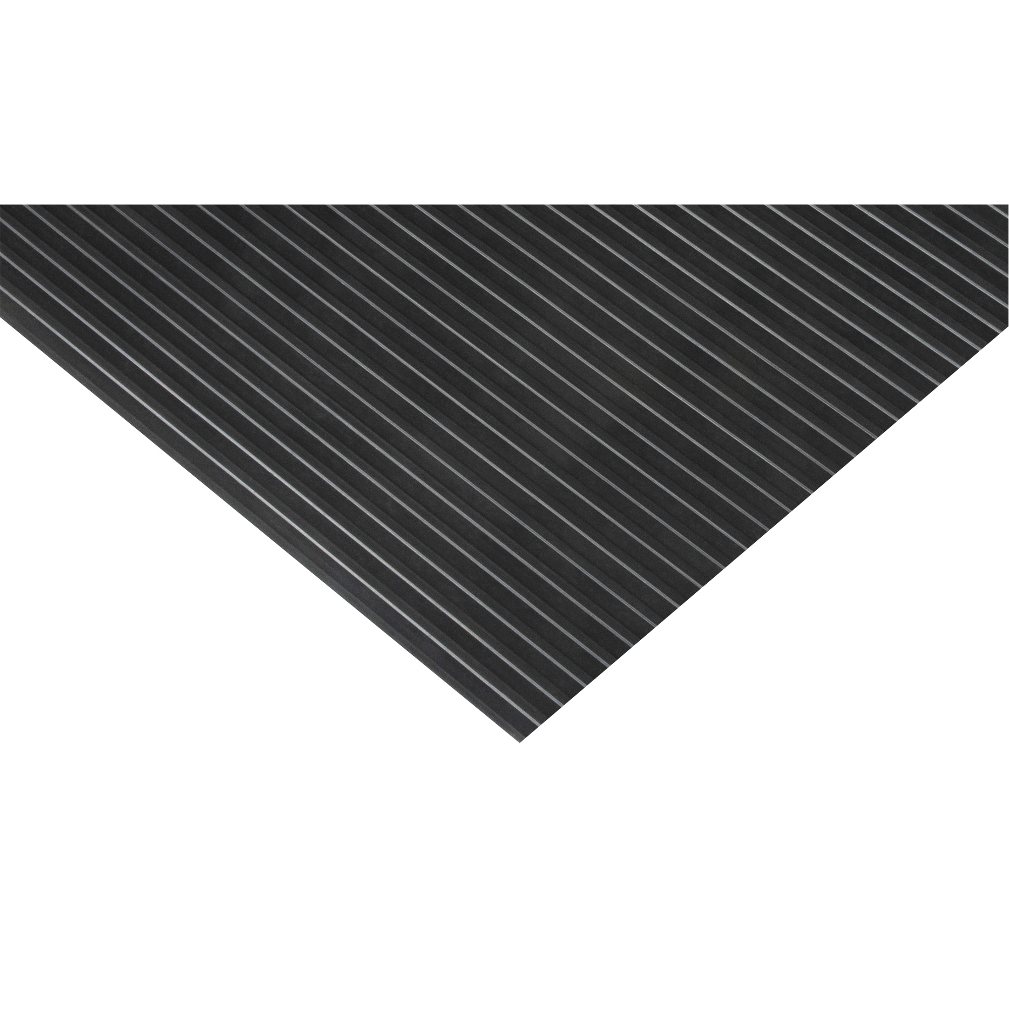 Tapis à grands canaux, Couloir, 3' x 25' x 1/8", Noir
